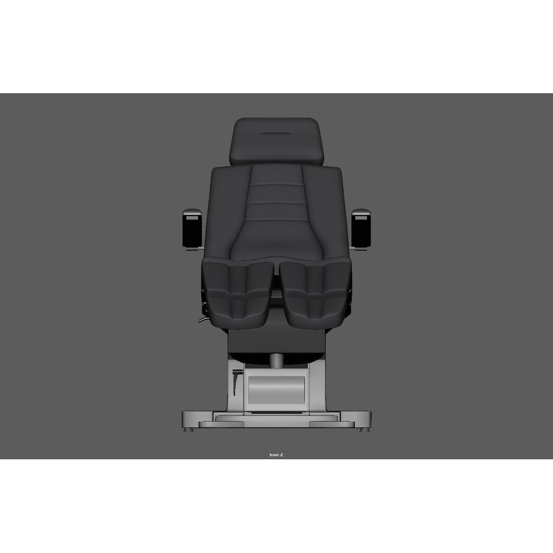 Podiatry Examination Chair 3D Model – Low Poly Medical Asset, FBX - View 10