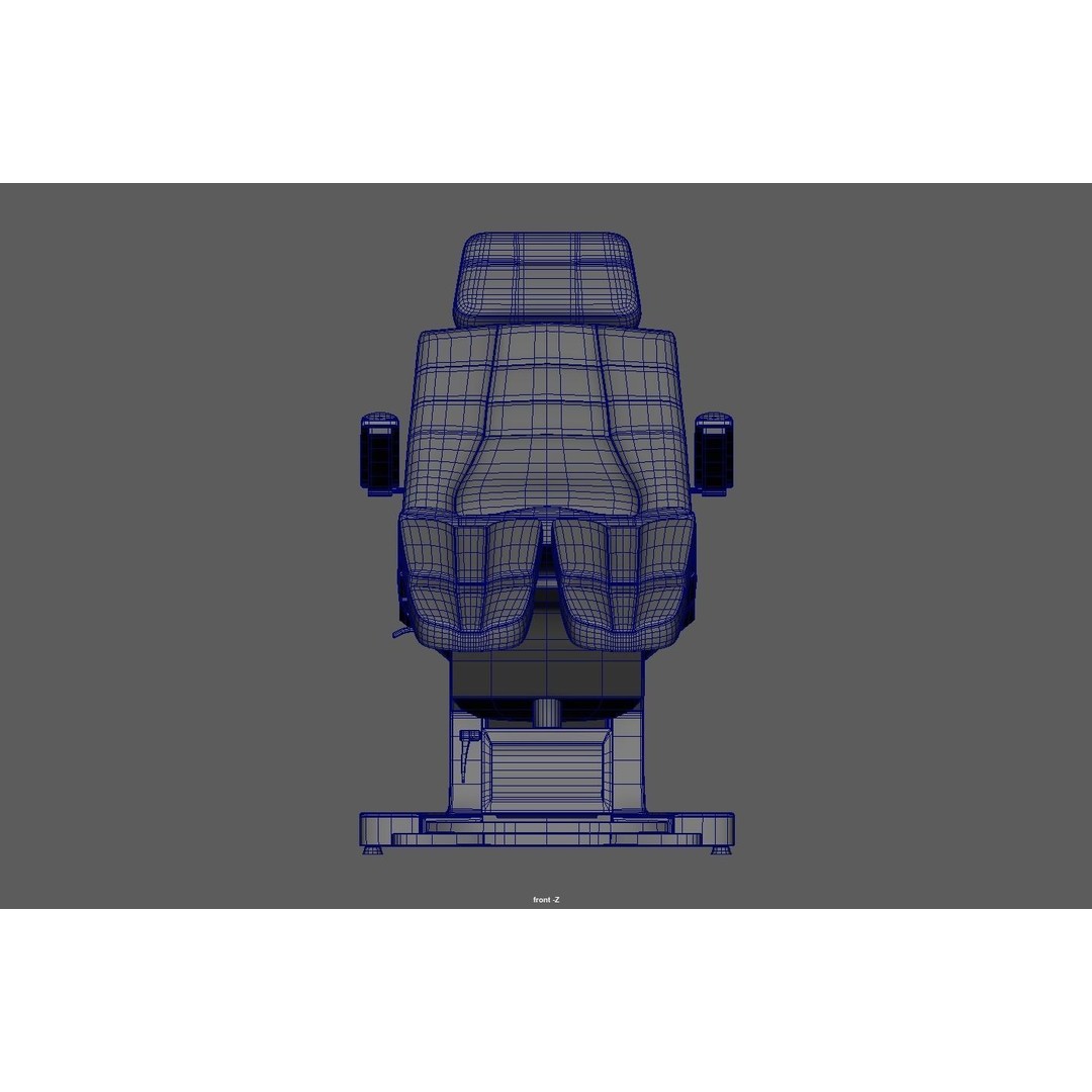 Podiatry Examination Chair 3D Model – Low Poly Medical Asset, FBX - View 11