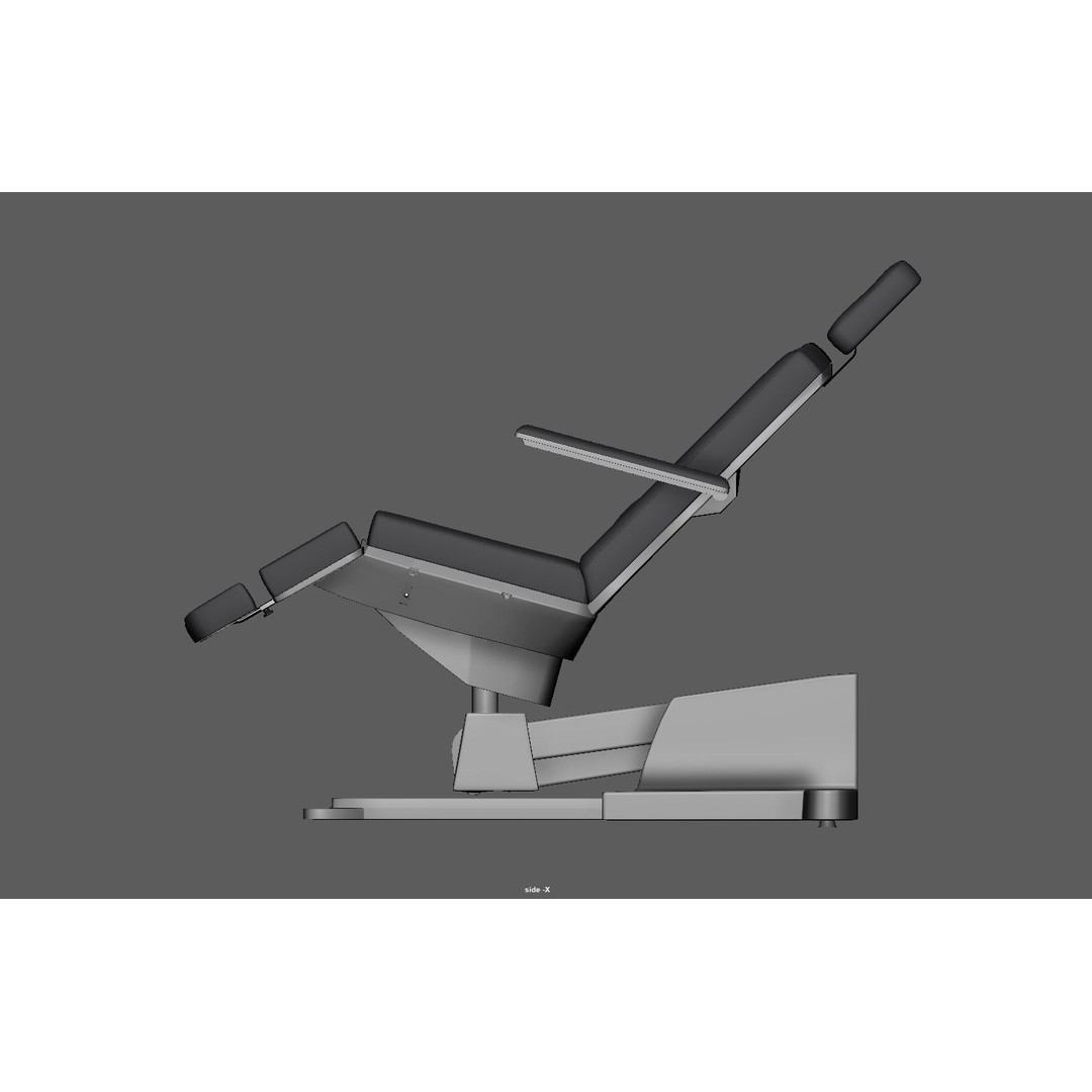 Podiatry Examination Chair 3D Model – Low Poly Medical Asset, FBX - View 12