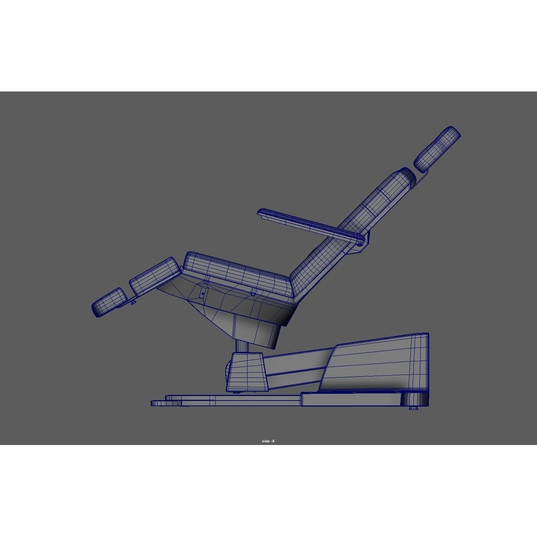 Podiatry Examination Chair 3D Model – Low Poly Medical Asset, FBX - View 13