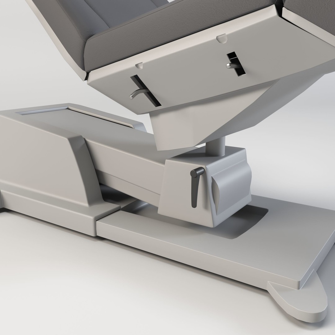 Podiatry Examination Chair 3D Model – Low Poly Medical Asset, FBX - View 4