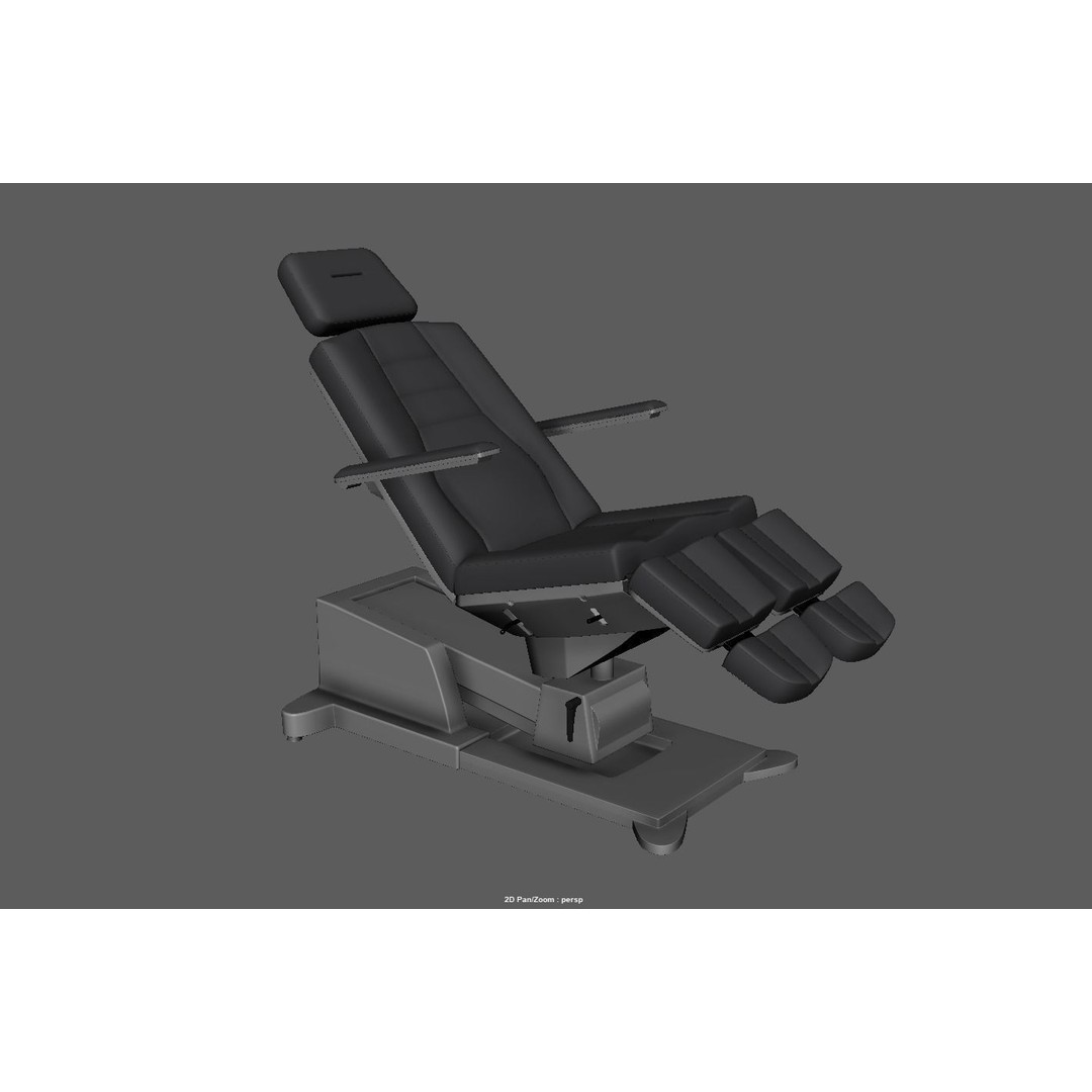 Podiatry Examination Chair 3D Model – Low Poly Medical Asset, FBX - View 6