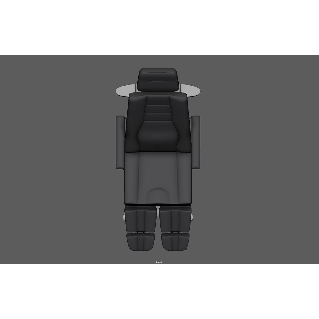 Podiatry Examination Chair 3D Model – Low Poly Medical Asset, FBX - View 8