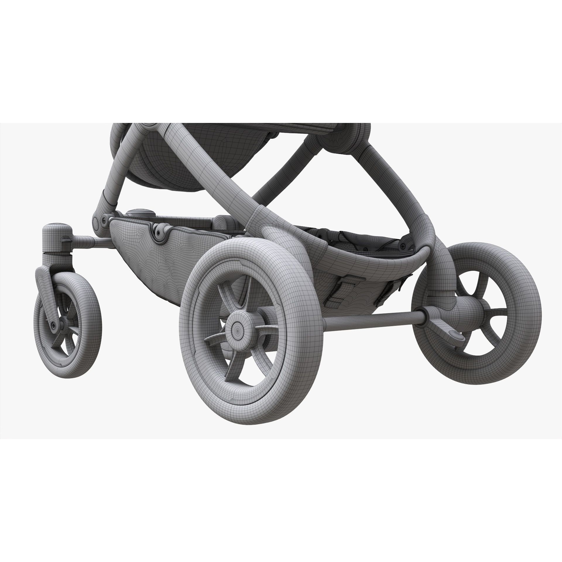 Baby Stroller - Game-Ready 3D Model - View 15