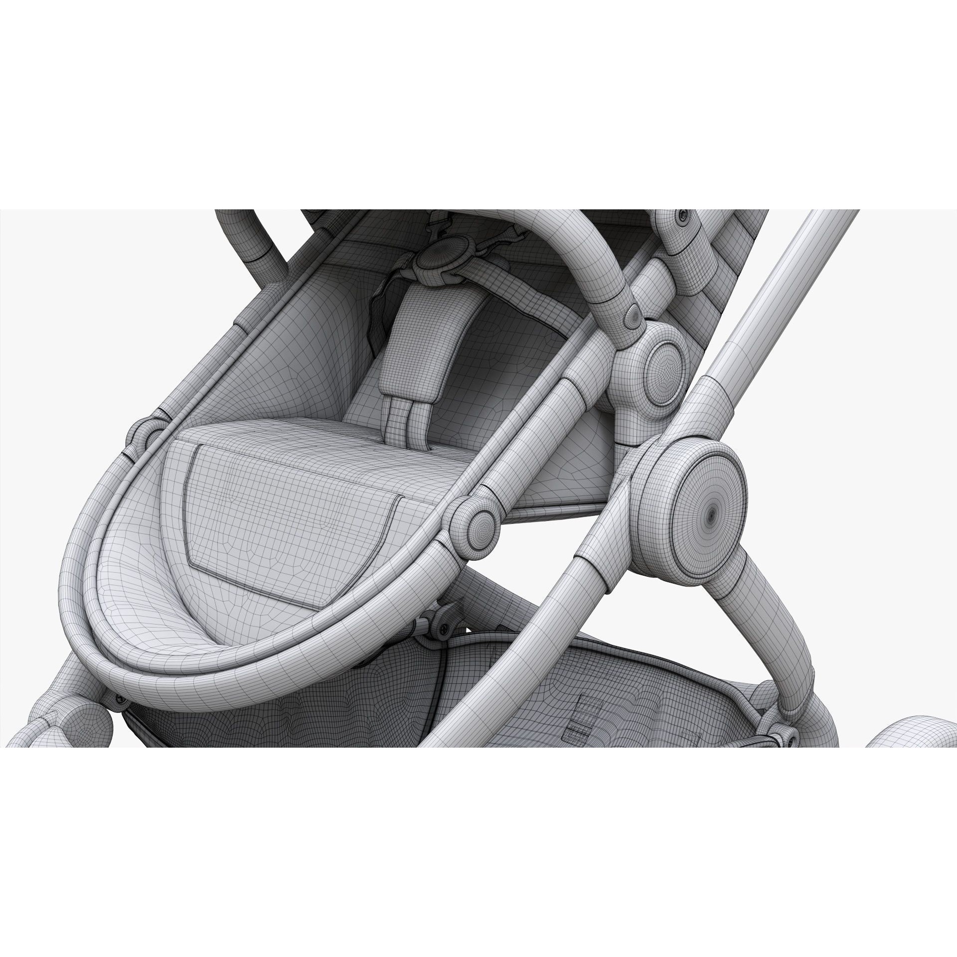 Baby Stroller - Game-Ready 3D Model - View 16