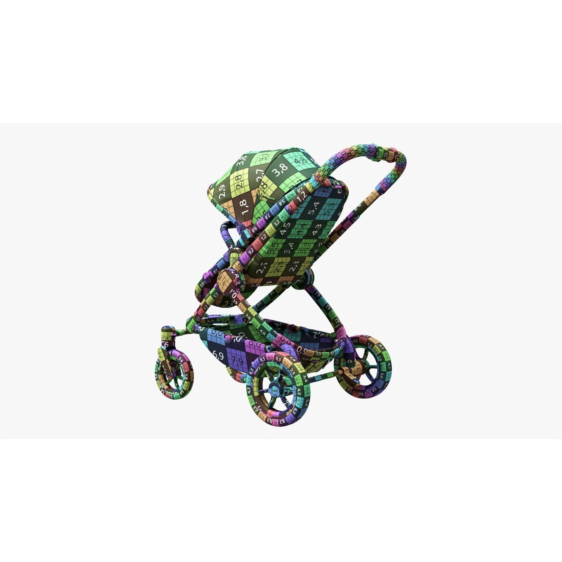 Baby Stroller - Game-Ready 3D Model - View 23