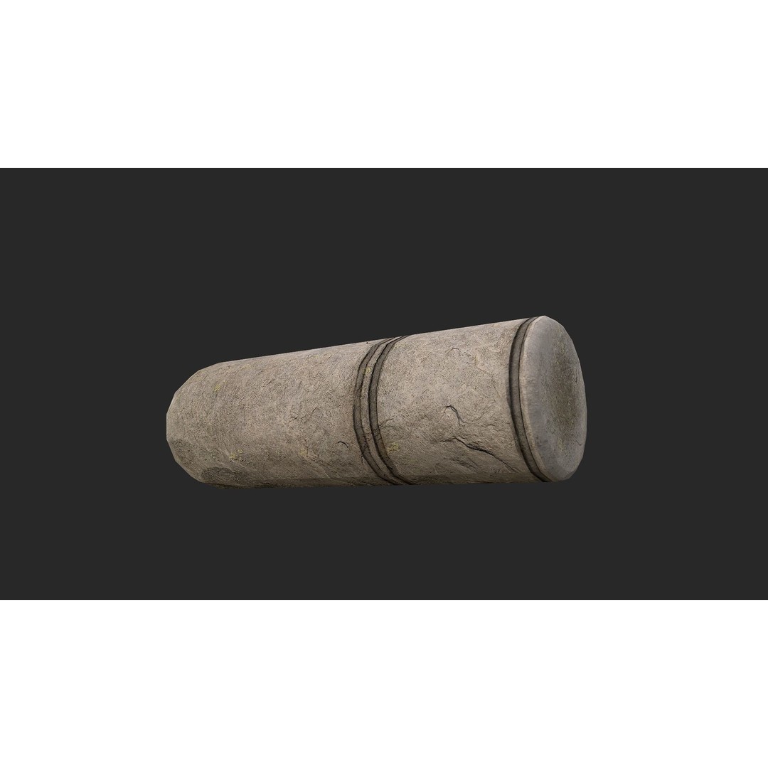 Stone Mortar and Pestle 3D Model – Low Poly Kitchenware, PBR Textures - View 10