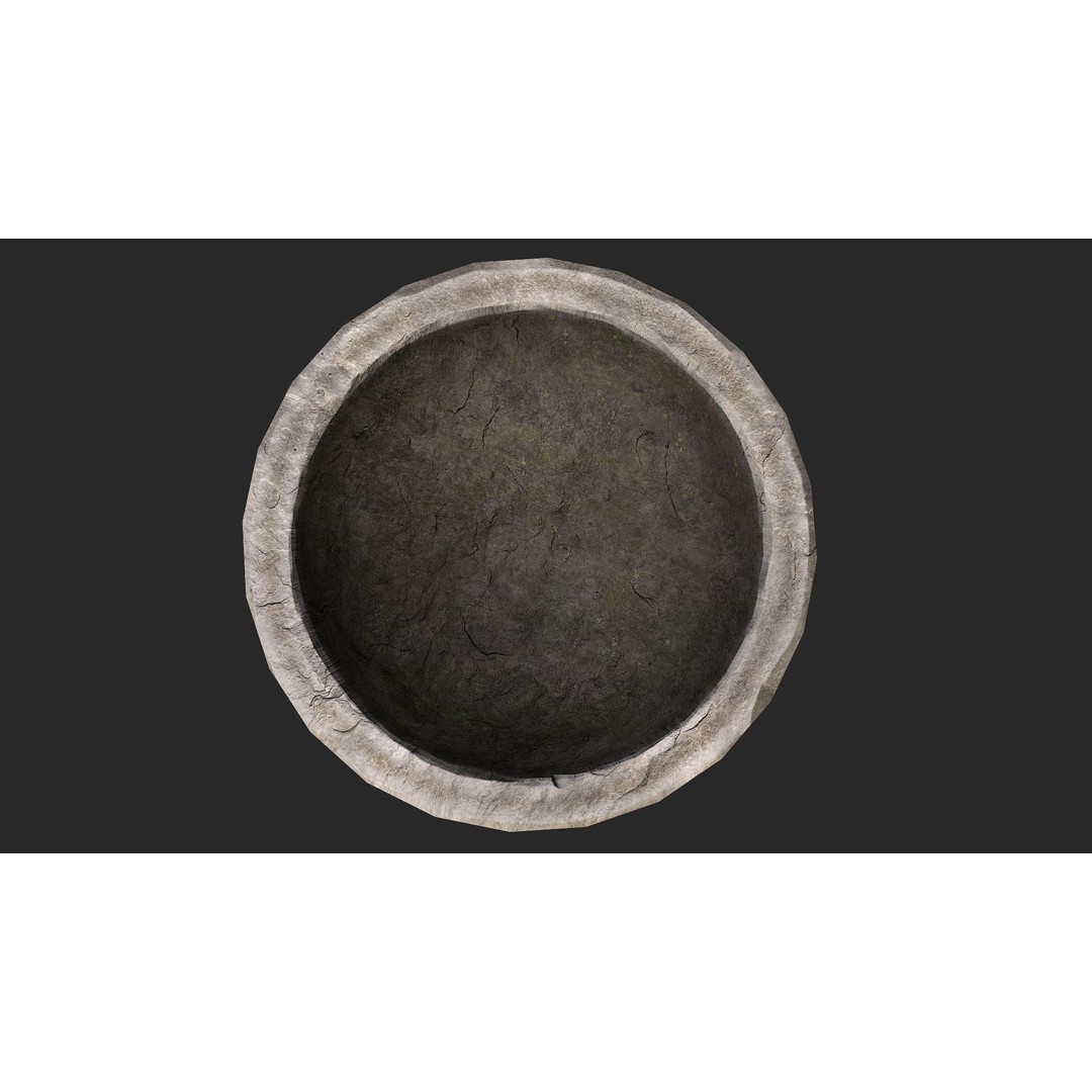 Stone Mortar and Pestle 3D Model – Low Poly Kitchenware, PBR Textures - View 7