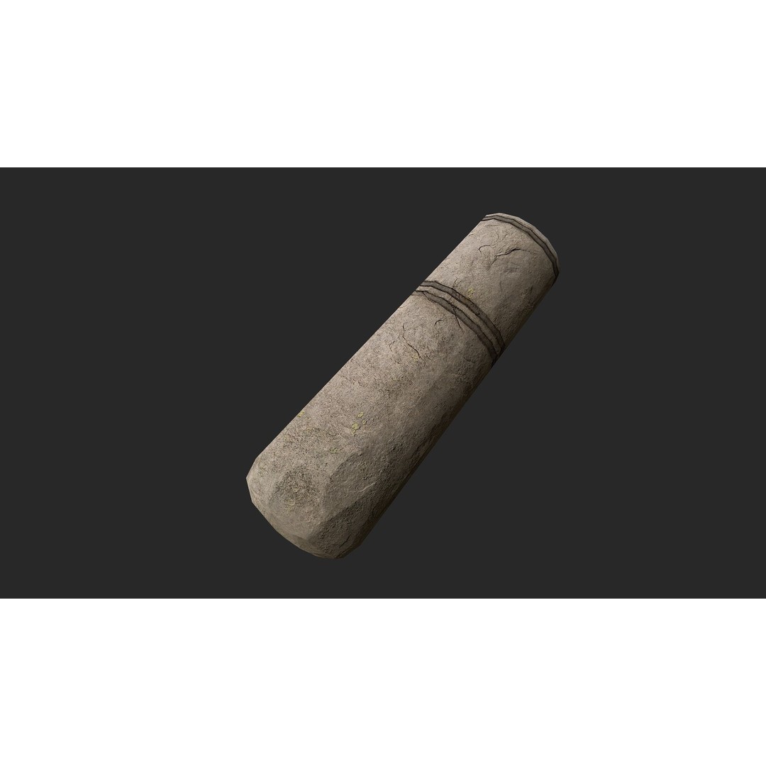 Stone Mortar and Pestle 3D Model – Low Poly Kitchenware, PBR Textures - View 8