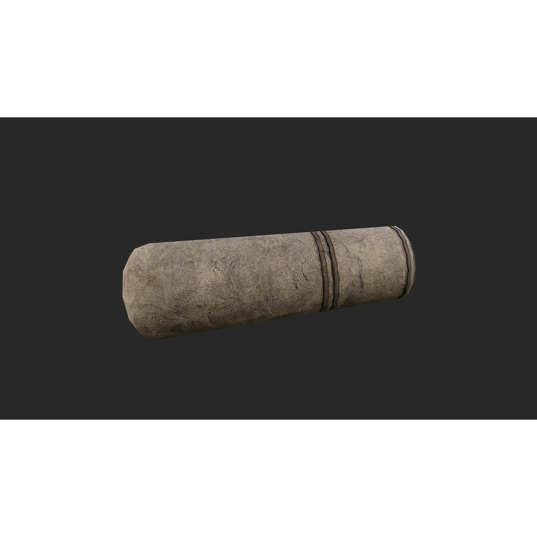 Stone Mortar and Pestle 3D Model – Low Poly Kitchenware, PBR Textures - View 9