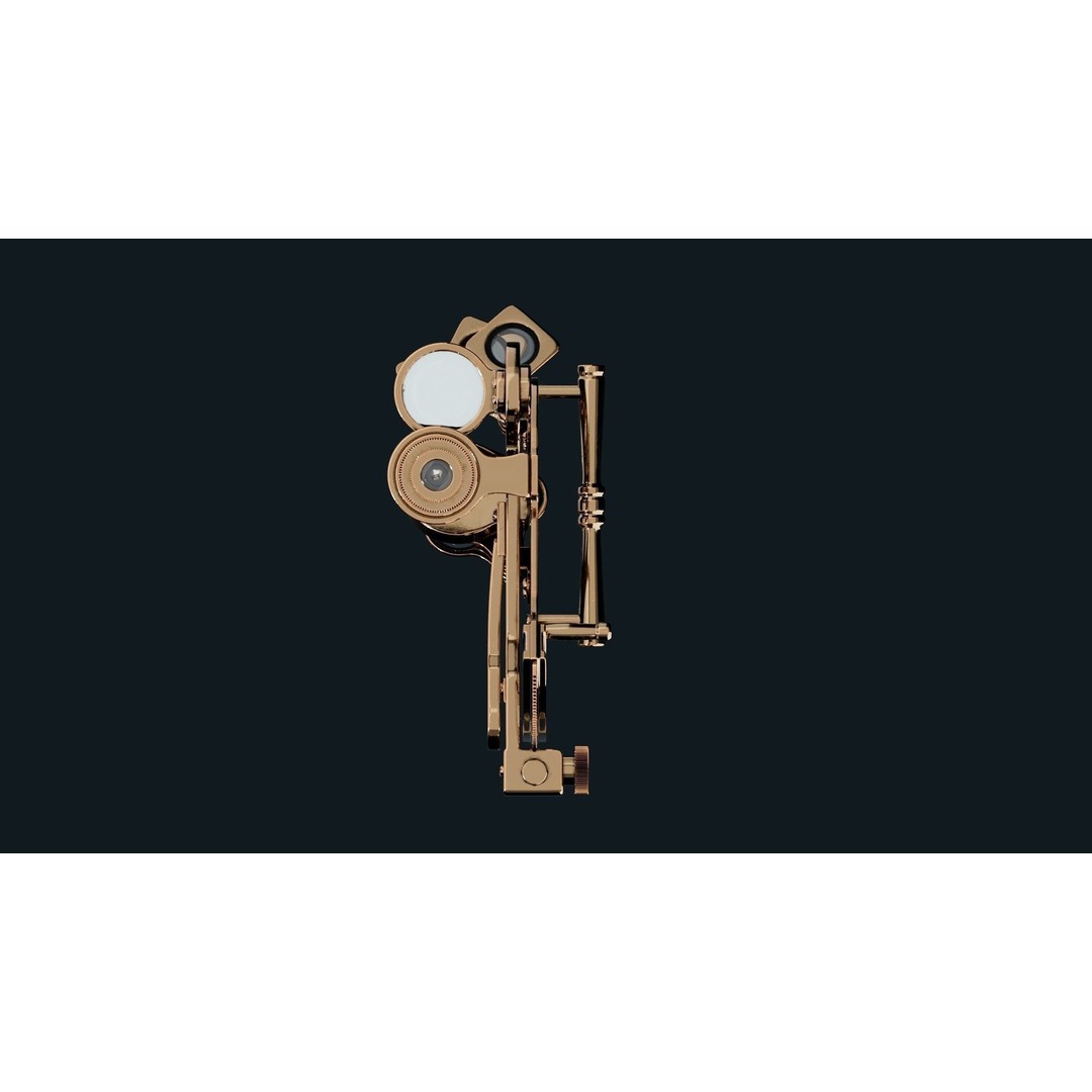 Sextant 3D Model – High Poly Nautical Tool with PBR Textures - View 10