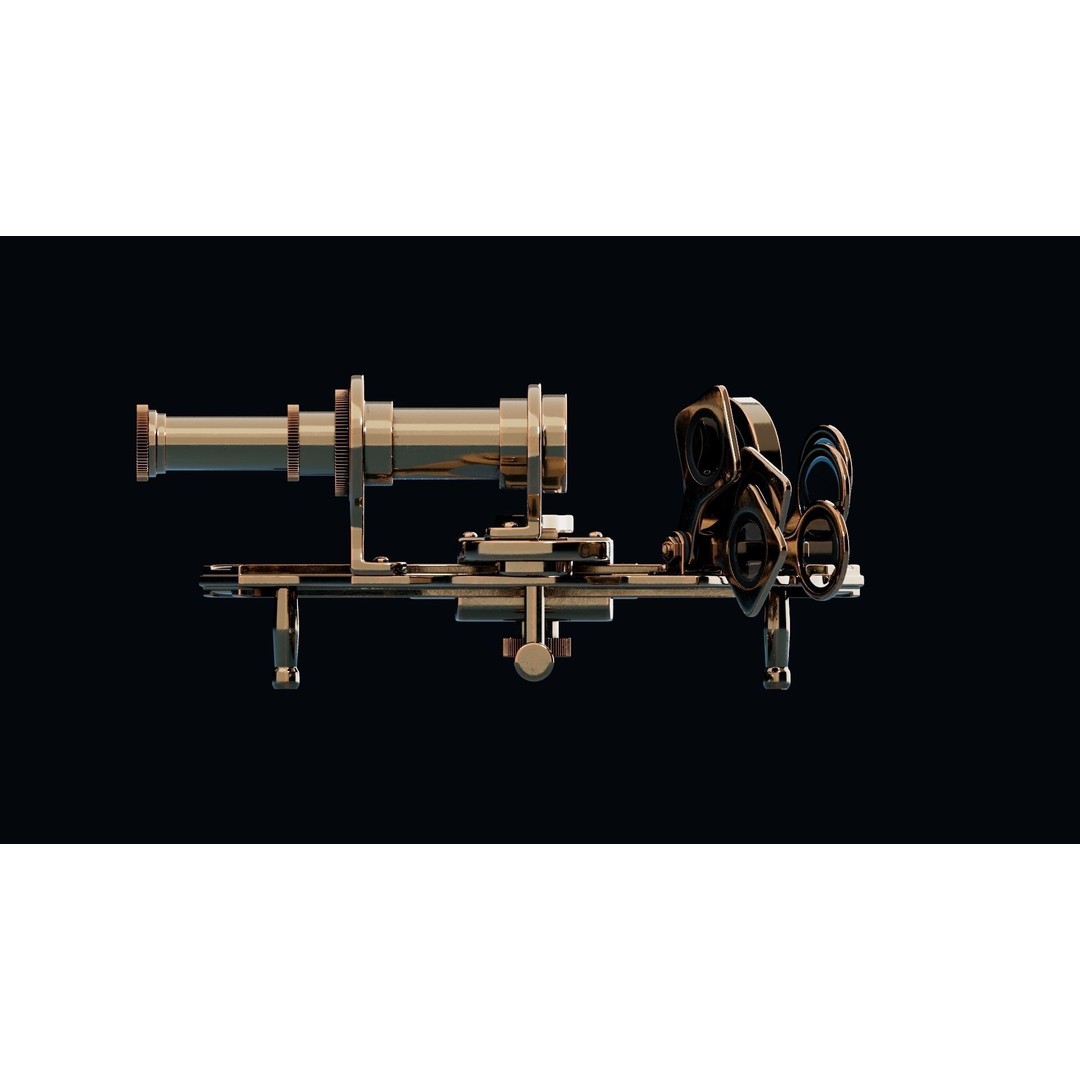 Sextant 3D Model – High Poly Nautical Tool with PBR Textures - View 13