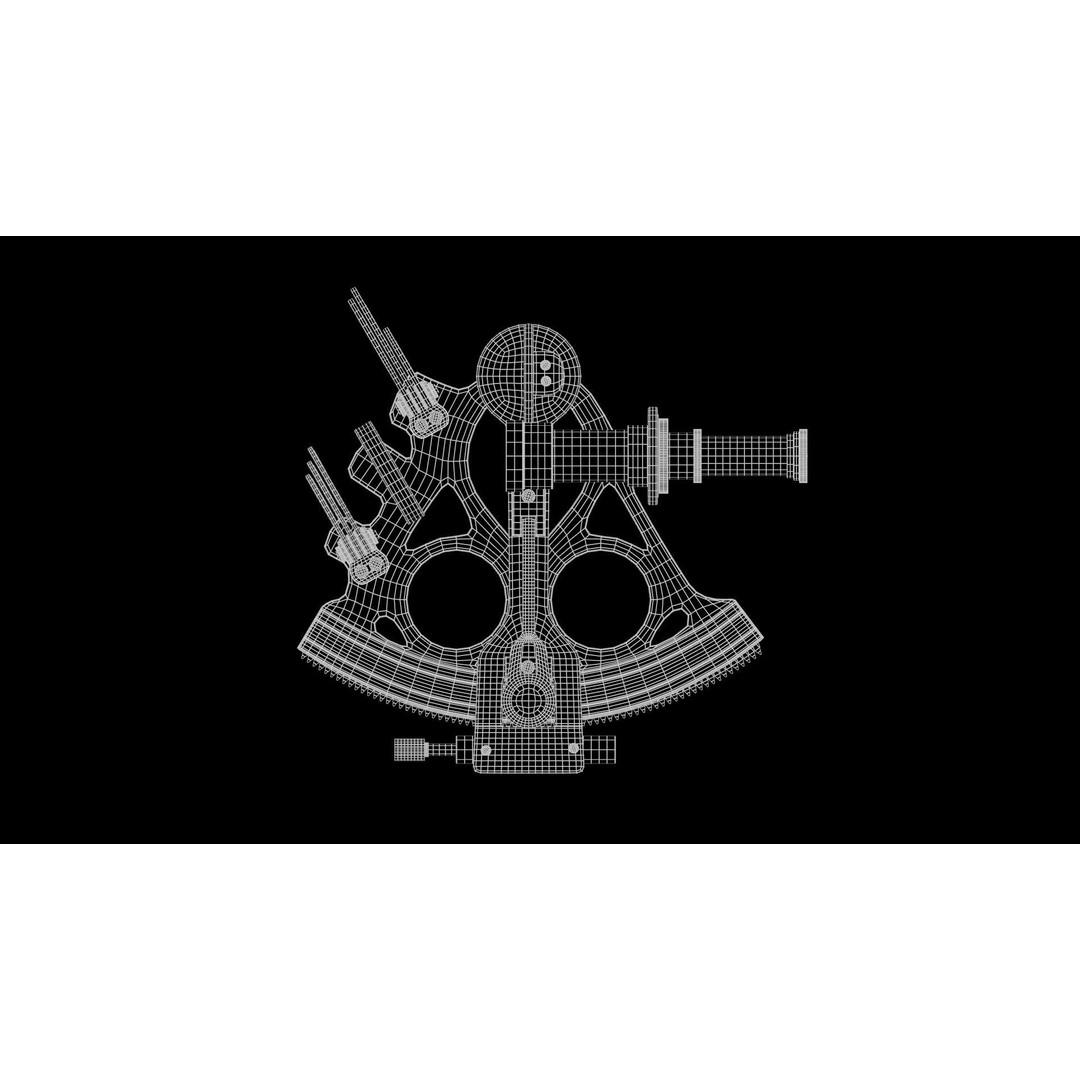 Sextant 3D Model – High Poly Nautical Tool with PBR Textures - View 15
