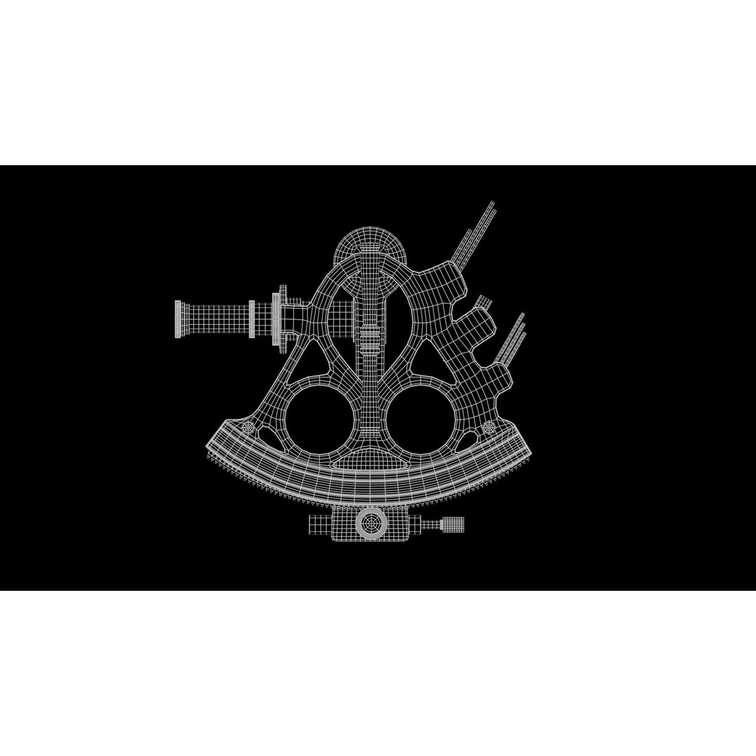 Sextant 3D Model – High Poly Nautical Tool with PBR Textures - View 16