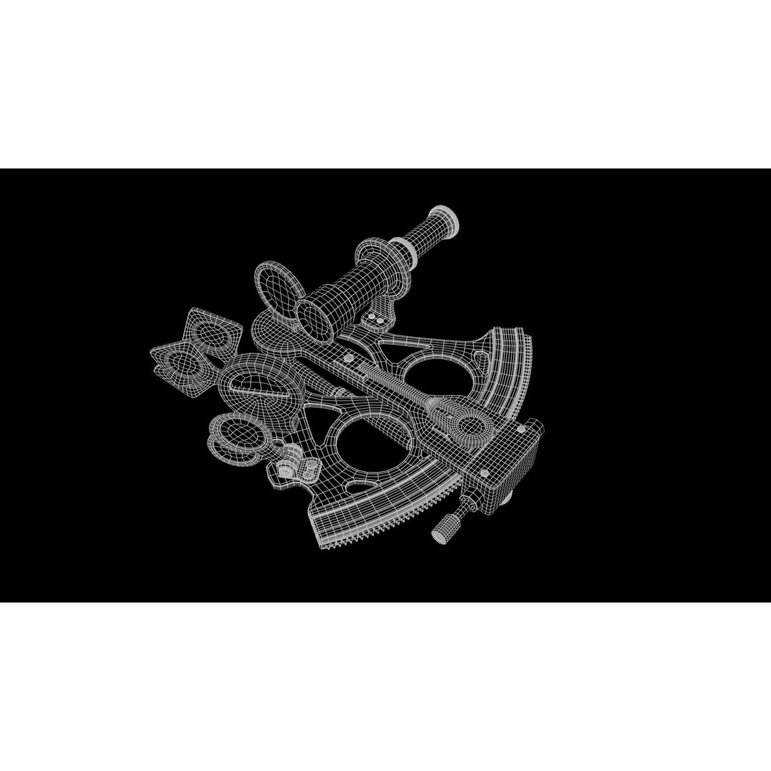 Sextant 3D Model – High Poly Nautical Tool with PBR Textures - View 3