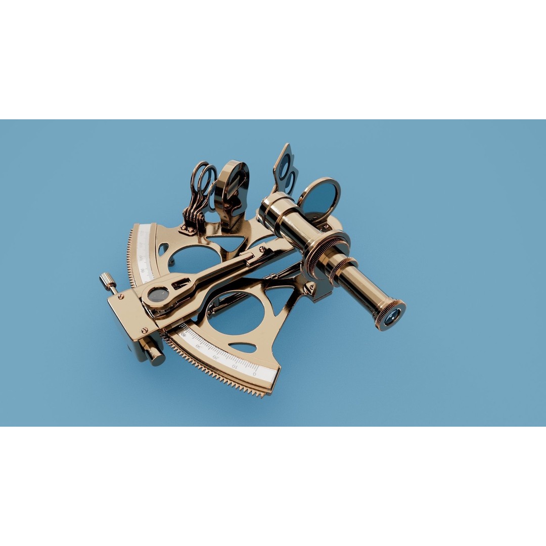 Sextant 3D Model – High Poly Nautical Tool with PBR Textures - View 7