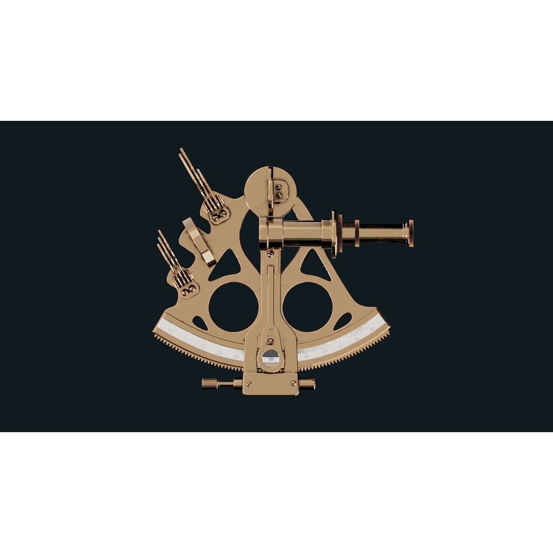 Sextant 3D Model – High Poly Nautical Tool with PBR Textures - View 9