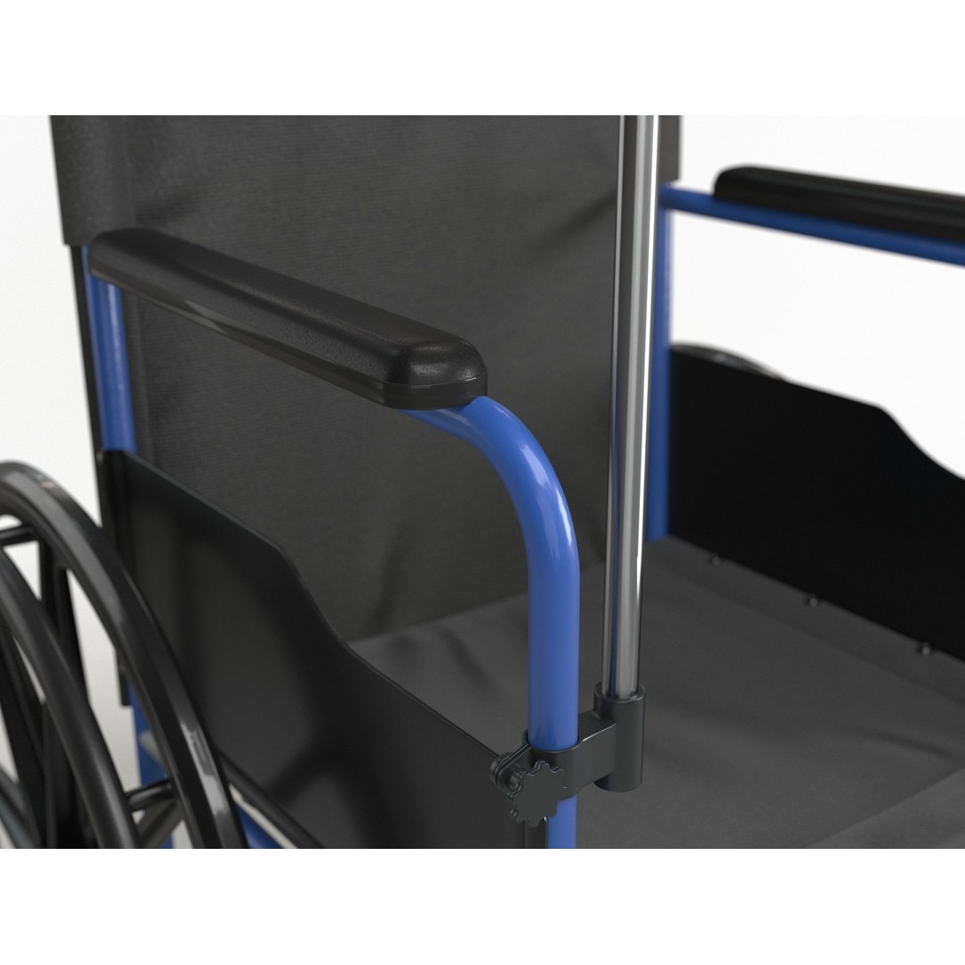 Wheelchair 3D Model – Low Poly Medical Asset, PBR Textures - View 18