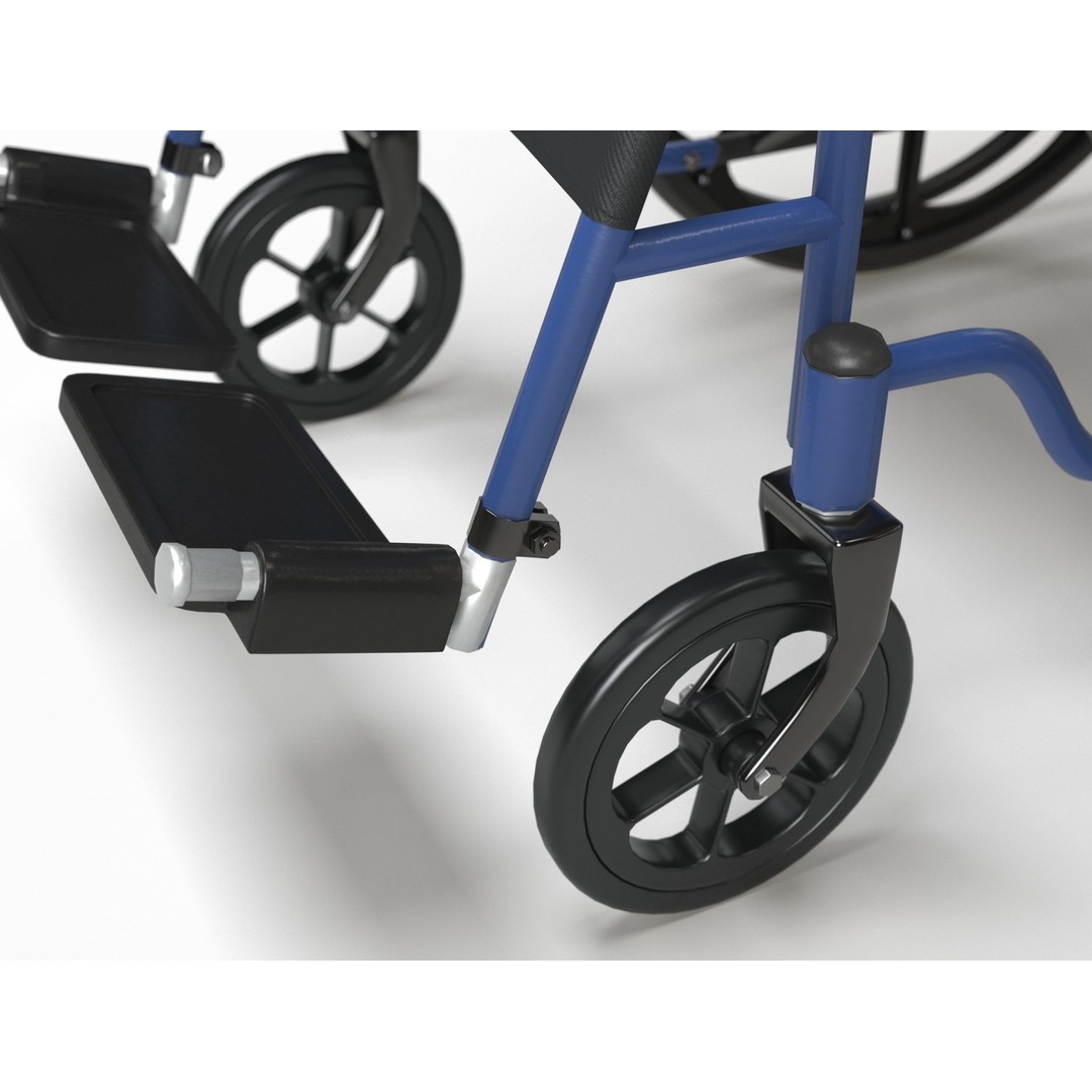 Wheelchair 3D Model – Low Poly Medical Asset, PBR Textures - View 26