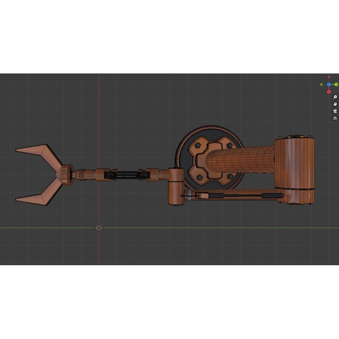 Industrial Robot Arm 3D Model – Low Poly Game Asset, FBX, OBJ - View 11