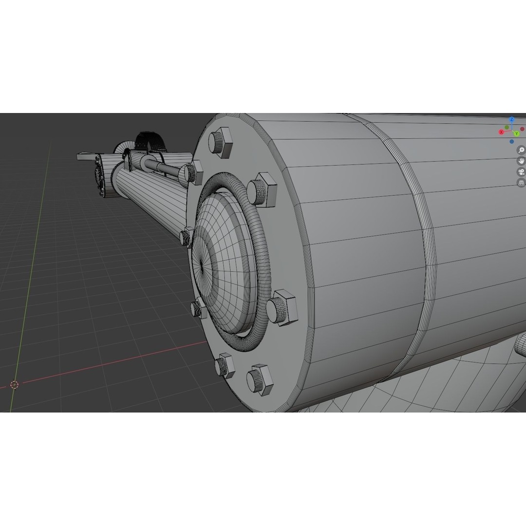 Industrial Robot Arm 3D Model – Low Poly Game Asset, FBX, OBJ - View 12