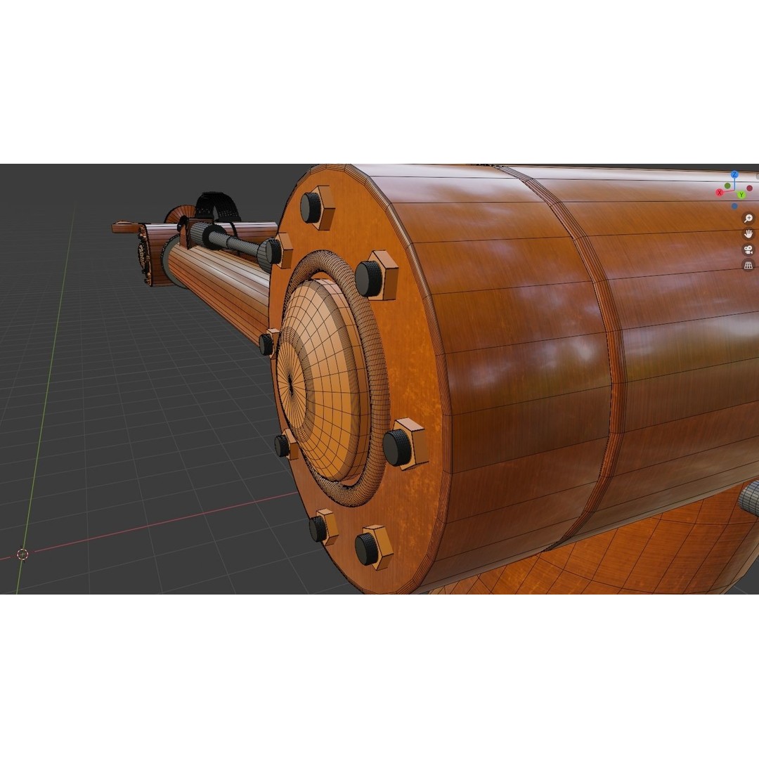 Industrial Robot Arm 3D Model – Low Poly Game Asset, FBX, OBJ - View 13