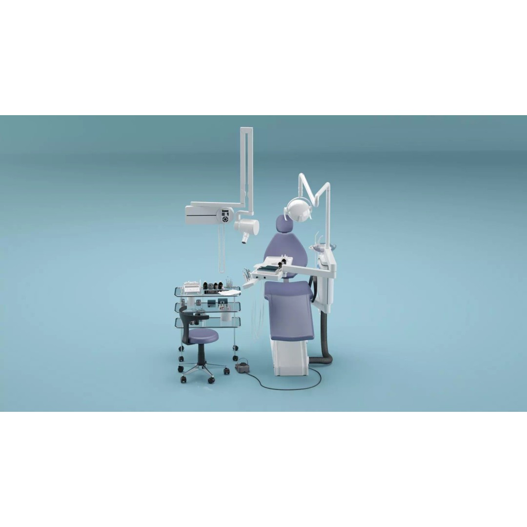 Dental Chair 3D Model – Modern Medical Furniture, FBX & OBJ Formats - View 2