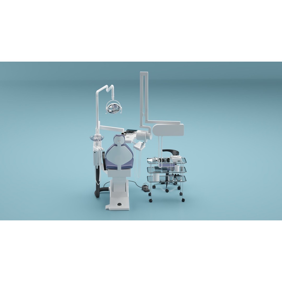 Dental Chair 3D Model – Modern Medical Furniture, FBX & OBJ Formats - View 6