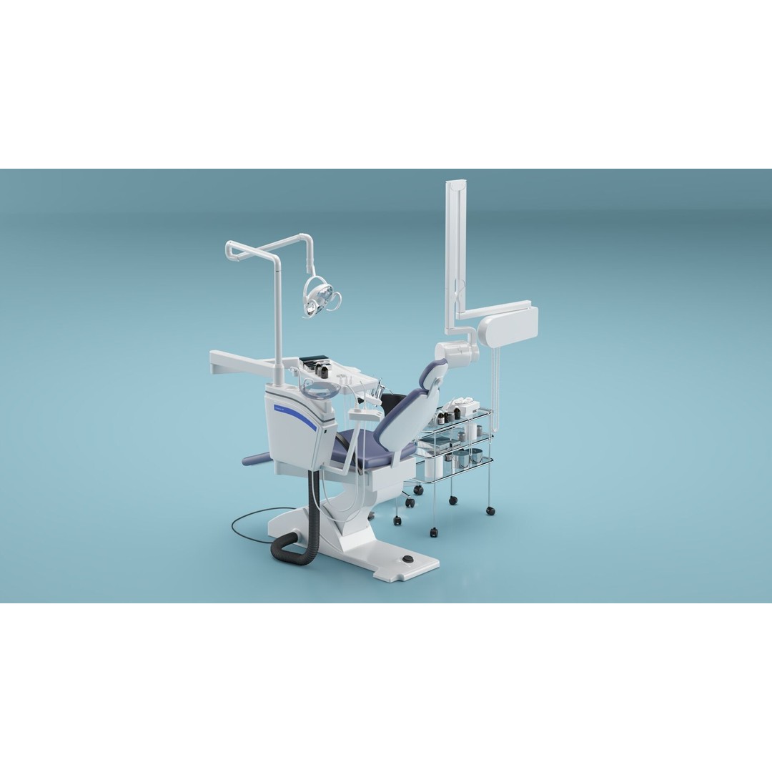 Dental Chair 3D Model – Modern Medical Furniture, FBX & OBJ Formats - View 7