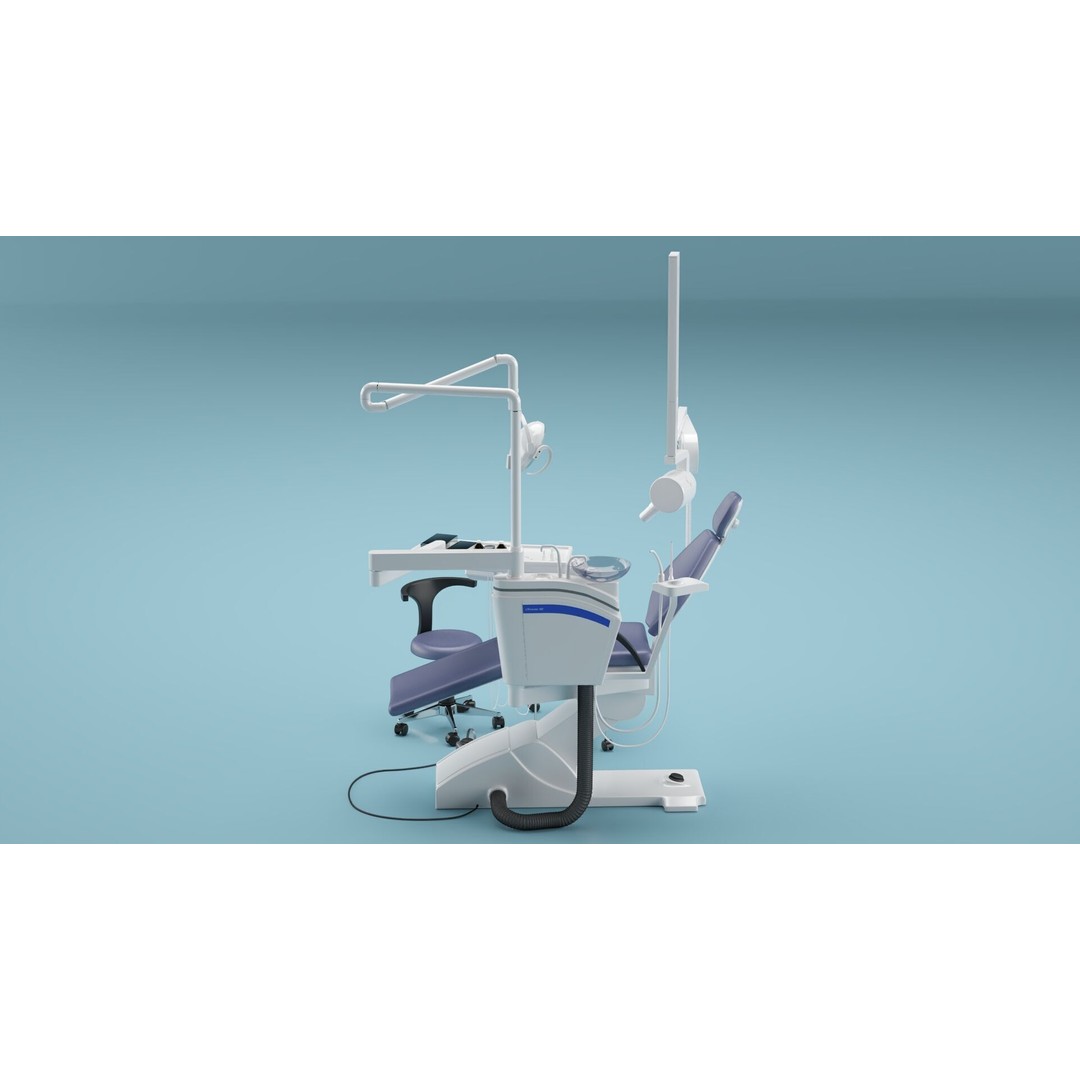 Dental Chair 3D Model – Modern Medical Furniture, FBX & OBJ Formats - View 8