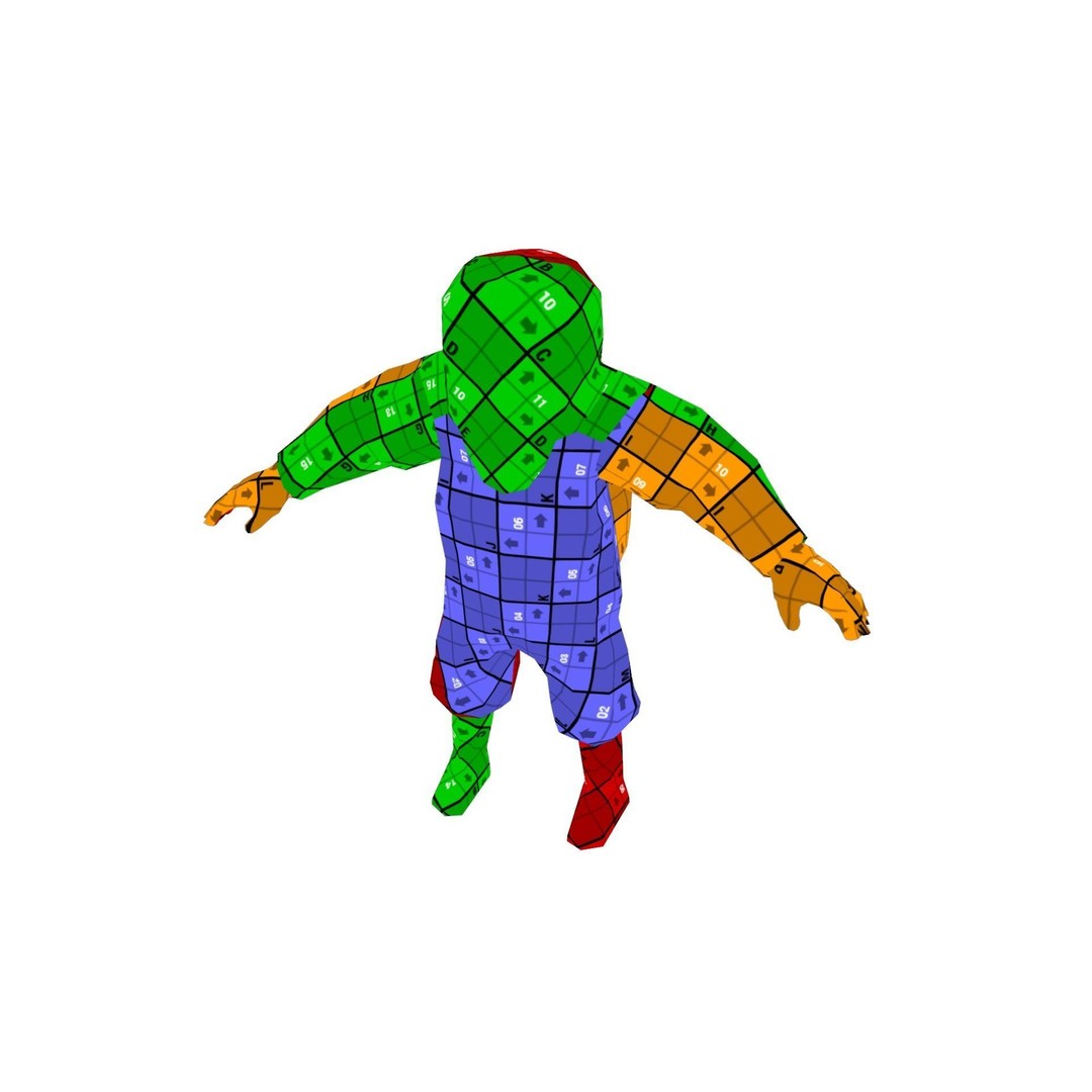 Hazmat Suit 3D Model – Low Poly Rigged Character with PBR Textures - View 10