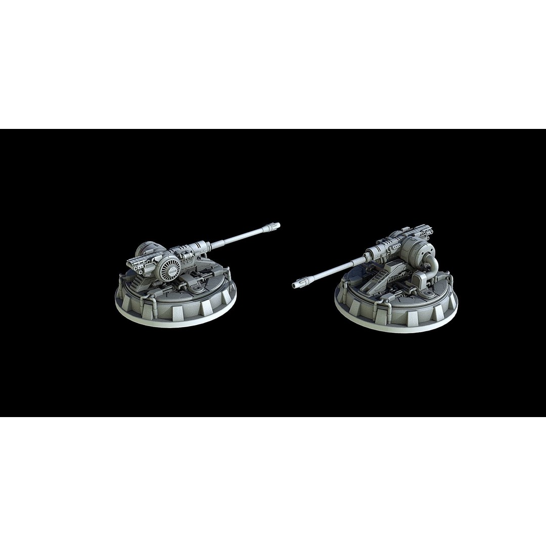 Sci-Fi Turret Gun and Missiles Pack 3D Model – Rigged Game Asset, FBX, OBJ - View 5