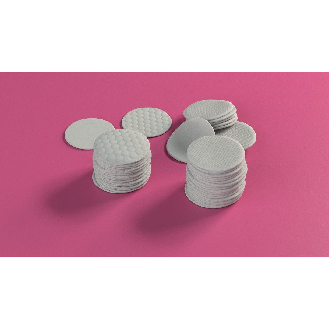 Cotton Pad 3D Model – High Quality PBR Textures, FBX, Blender