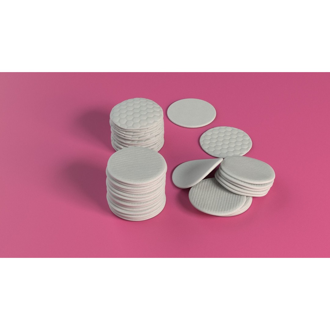 Cotton Pad 3D Model – High Quality PBR Textures, FBX, Blender - View 10