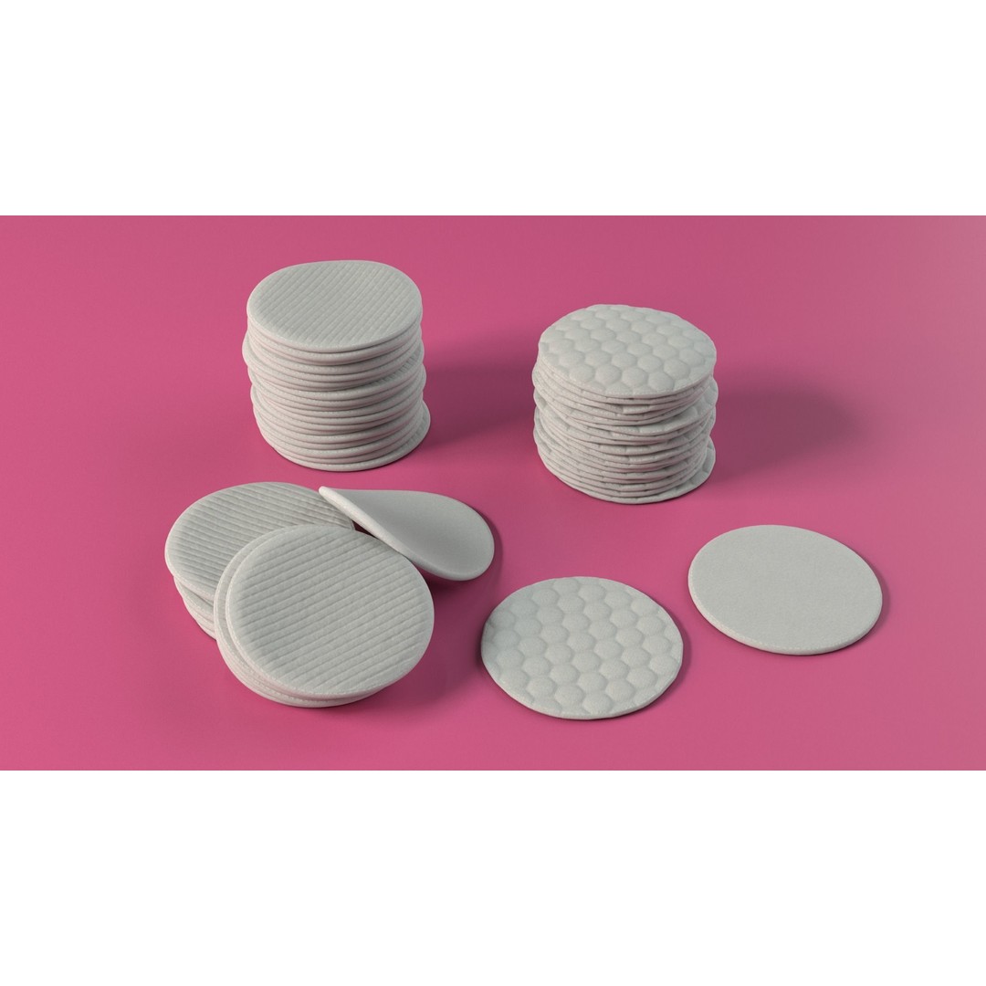 Cotton Pad 3D Model – High Quality PBR Textures, FBX, Blender - View 5