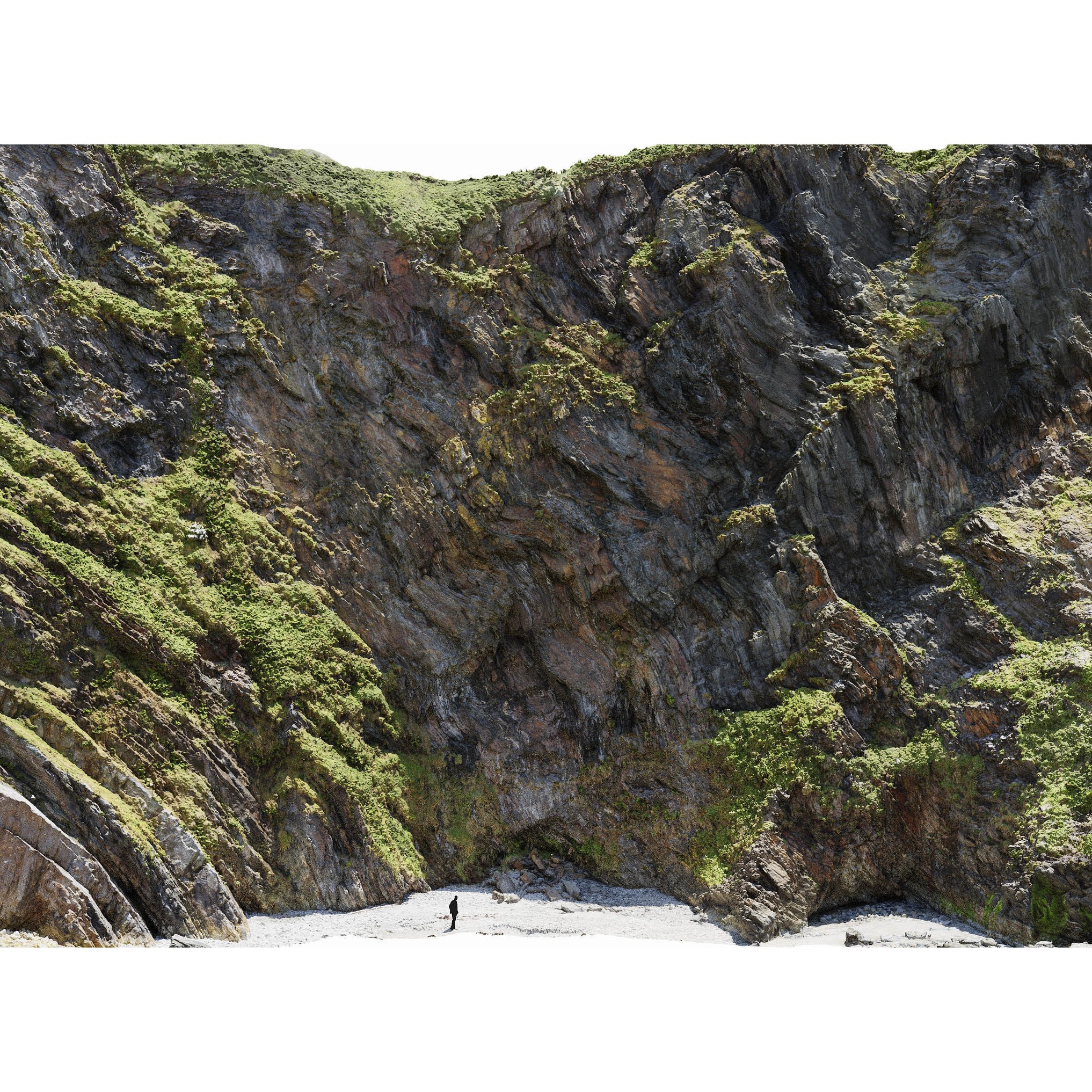 Large Coast Cliff - Low-Poly PBR 3D Model - View 10
