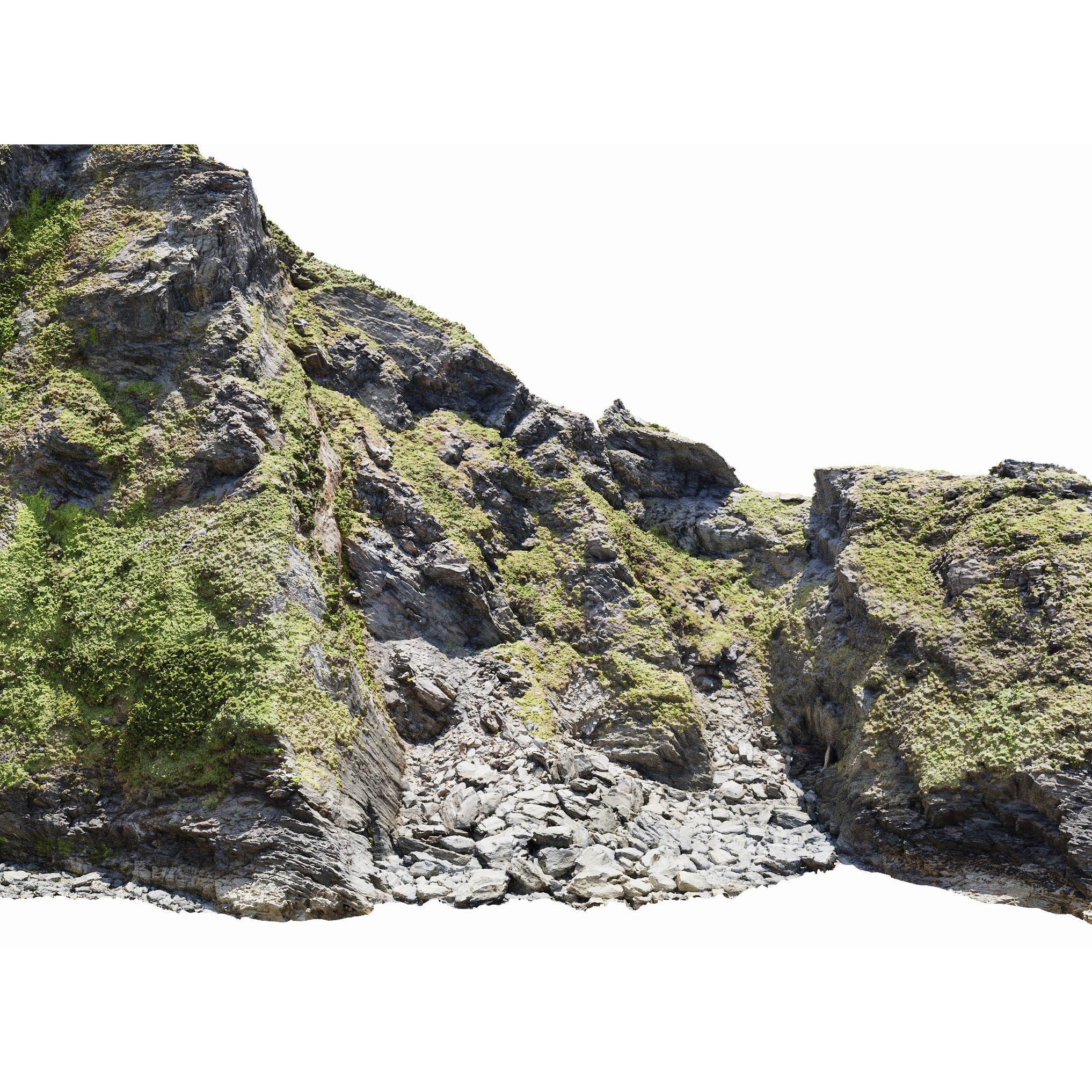 Large Coast Cliff - Low-Poly PBR 3D Model - View 12