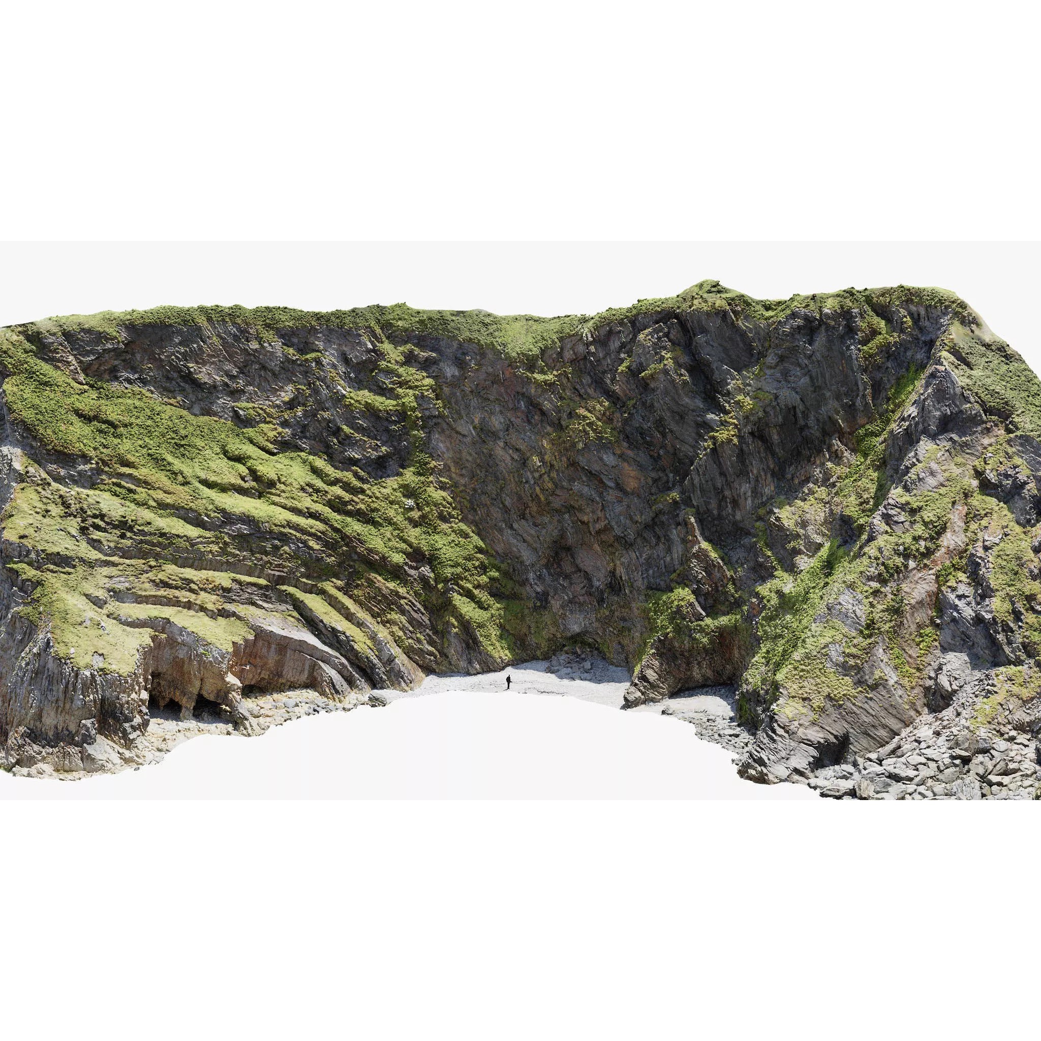 Large Coast Cliff - Low-Poly PBR 3D Model - View 2