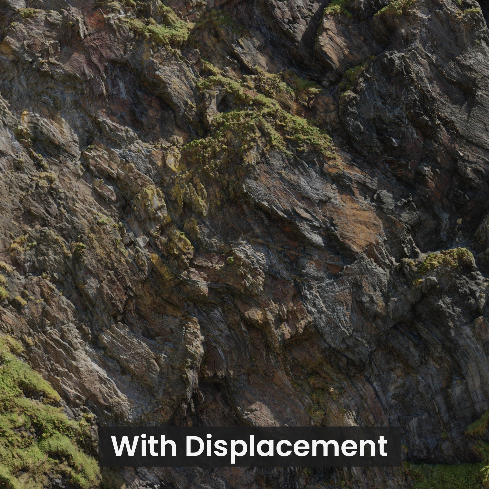 Large Coast Cliff - Low-Poly PBR 3D Model - View 5