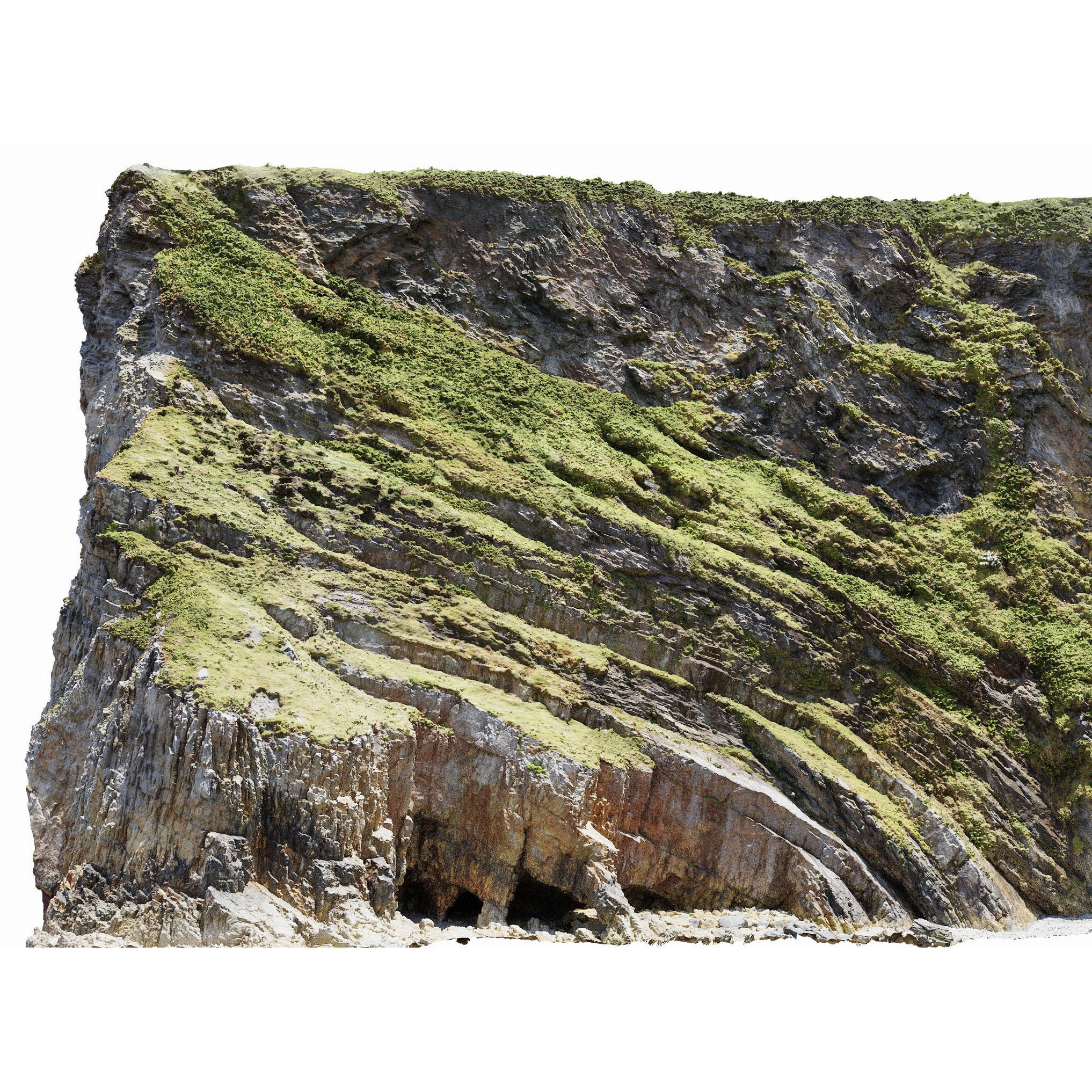 Large Coast Cliff - Low-Poly PBR 3D Model - View 8