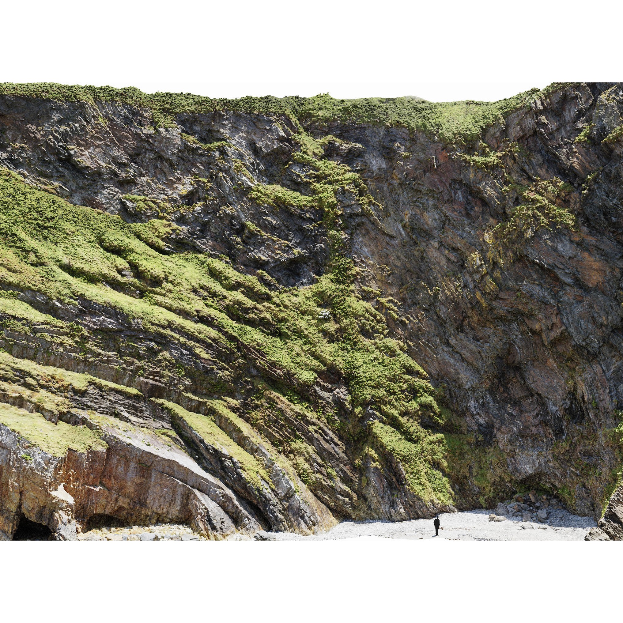 Large Coast Cliff - Low-Poly PBR 3D Model - View 9