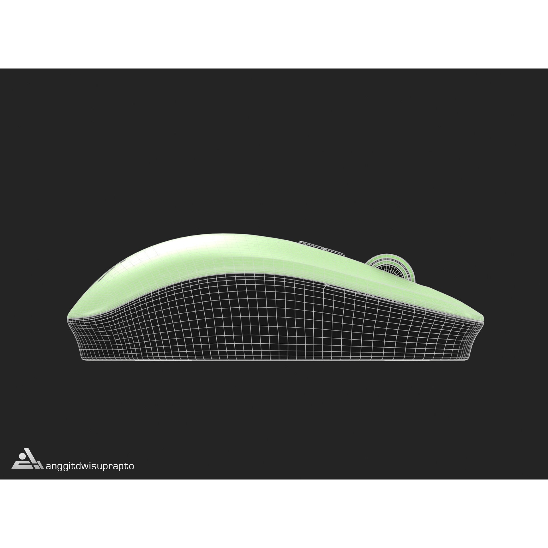 Wireless Mouse - Low-Poly Game-Ready 3D Model