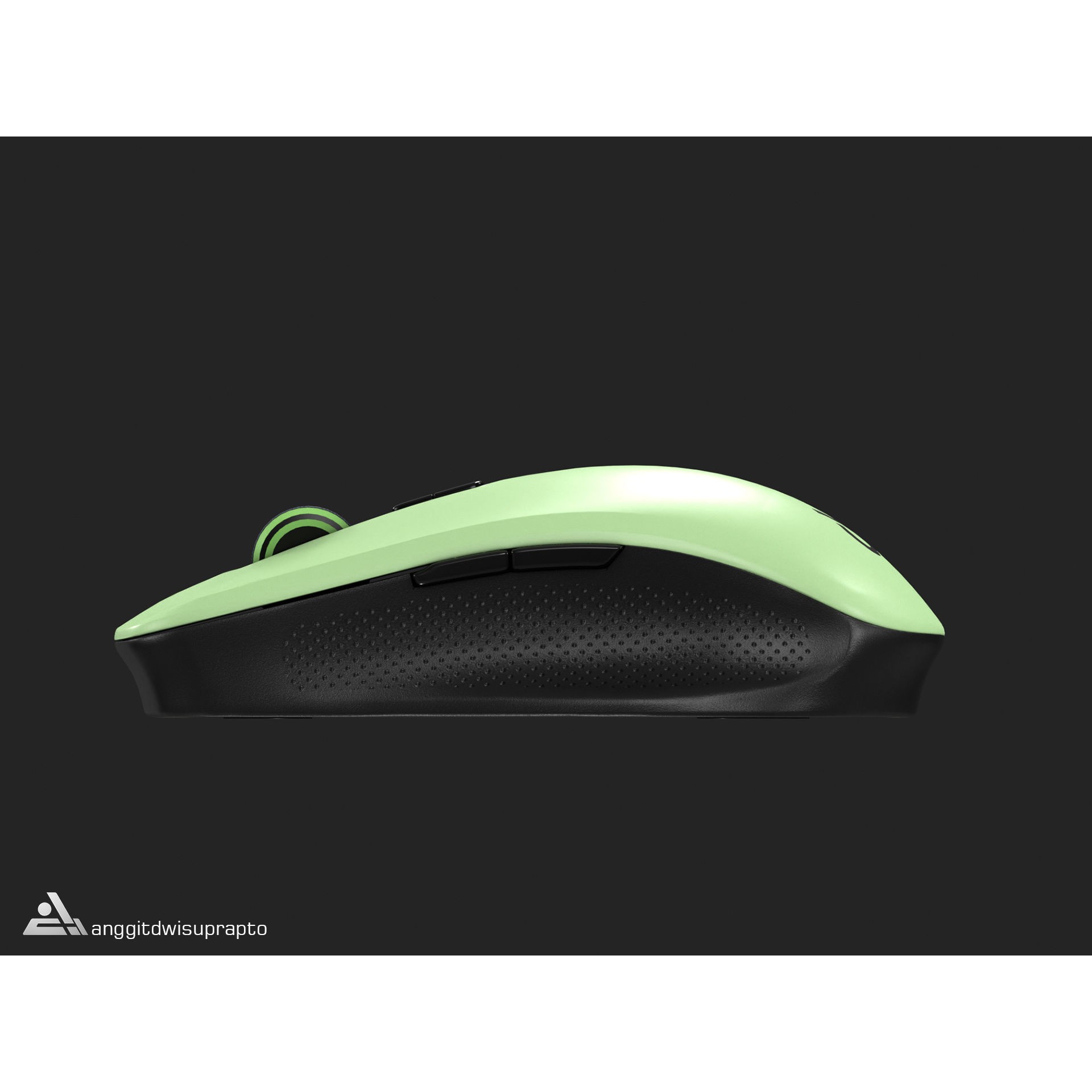 Wireless Mouse - Low-Poly Game-Ready 3D Model - View 11