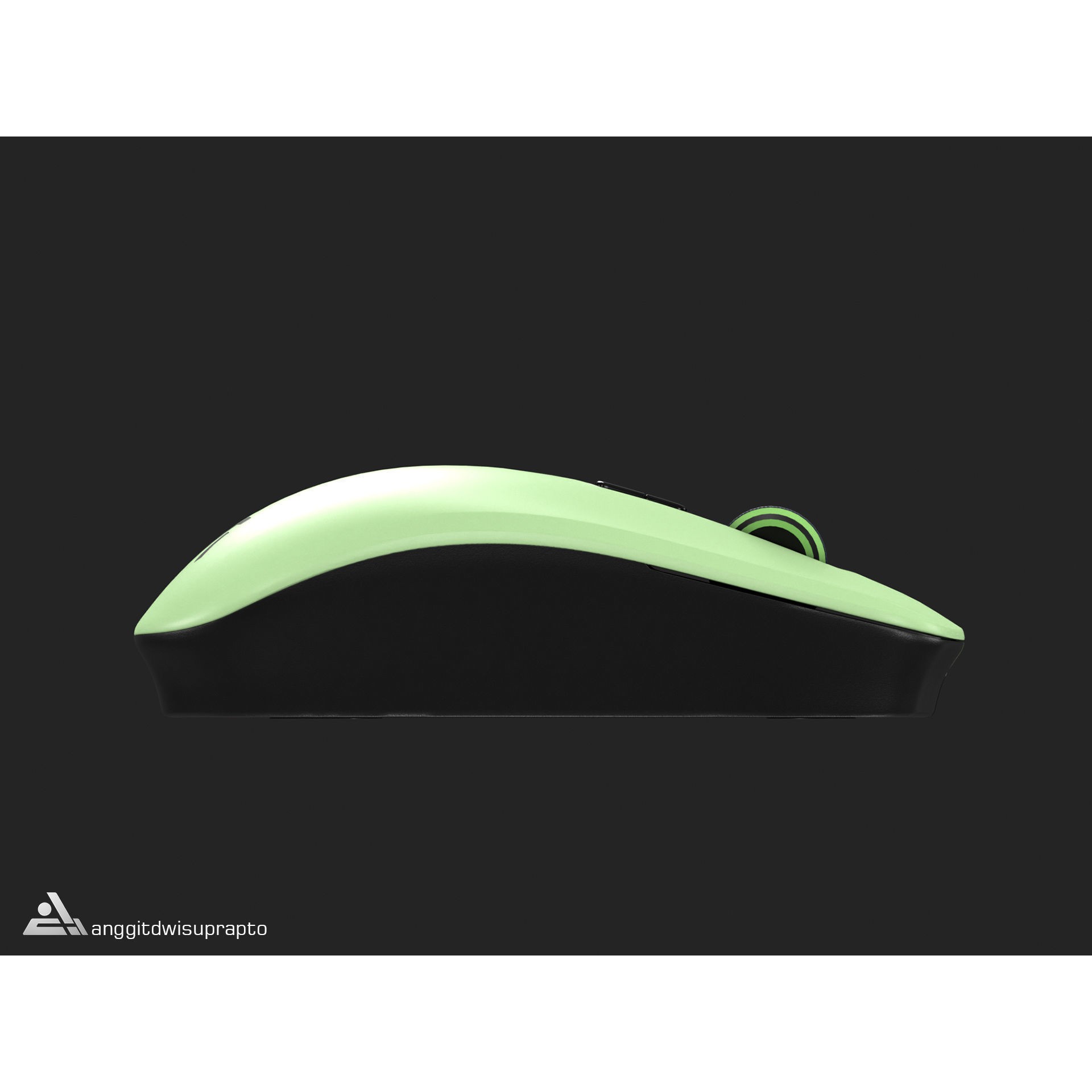 Wireless Mouse - Low-Poly Game-Ready 3D Model - View 12