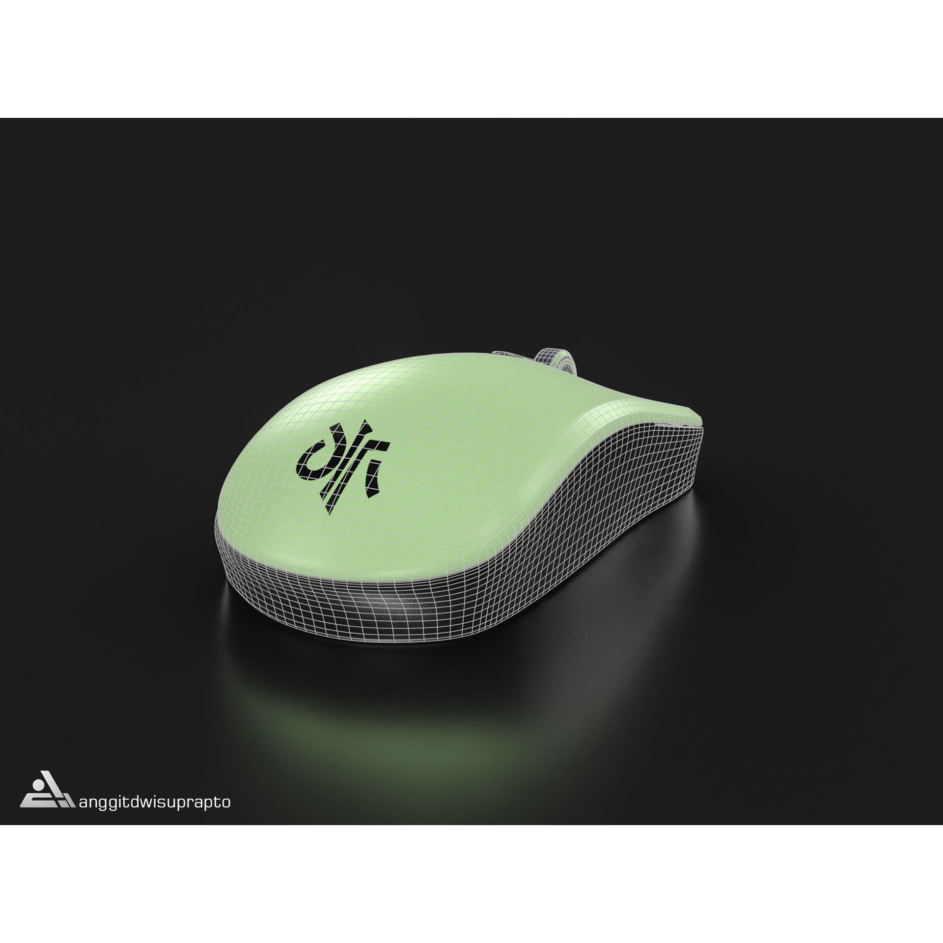 Wireless Mouse - Low-Poly Game-Ready 3D Model - View 15