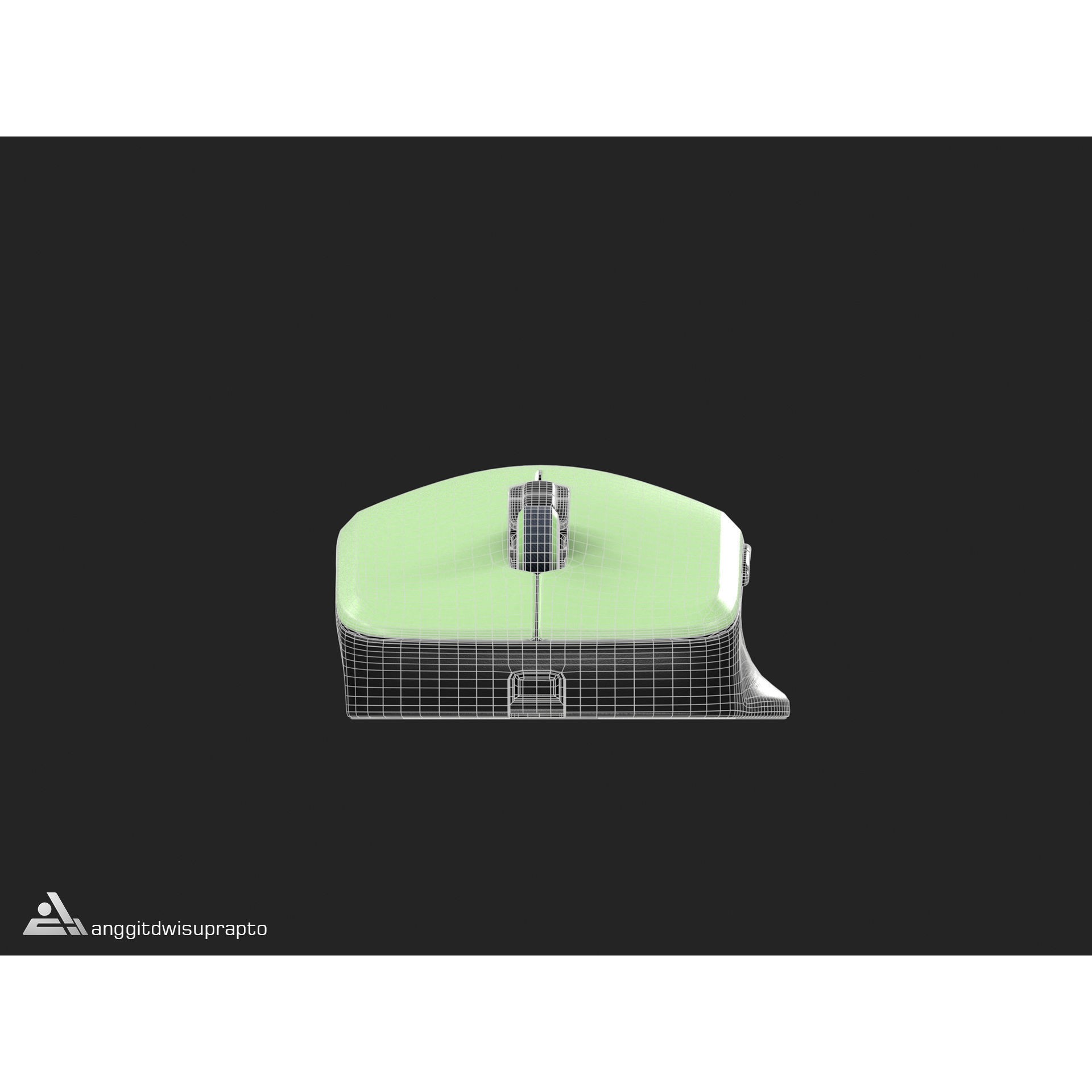 Wireless Mouse - Low-Poly Game-Ready 3D Model - View 18