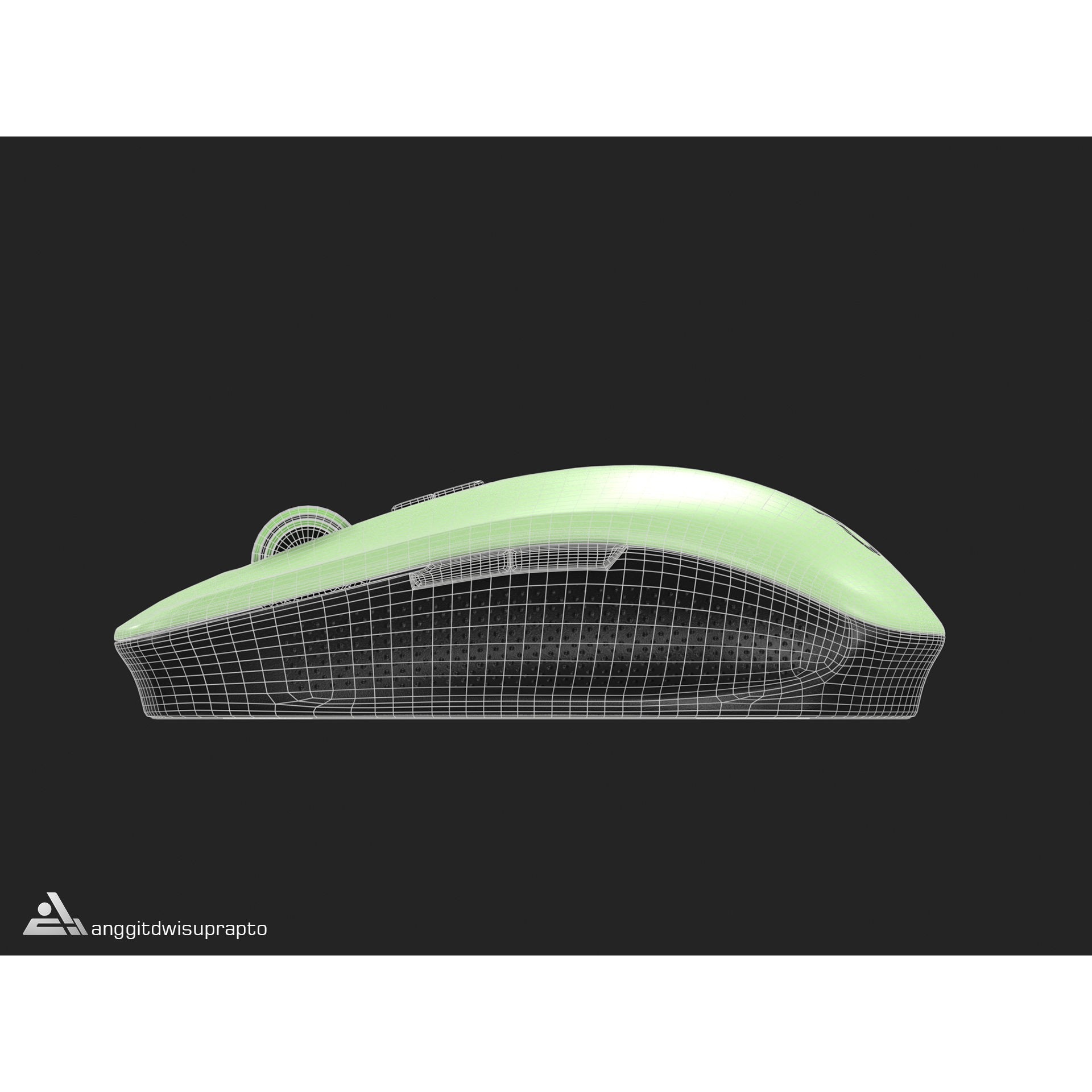 Wireless Mouse - Low-Poly Game-Ready 3D Model - View 19
