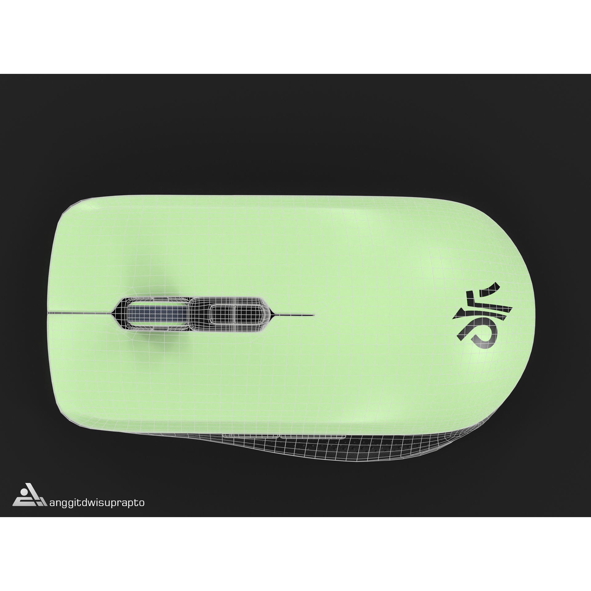 Wireless Mouse - Low-Poly Game-Ready 3D Model - View 3