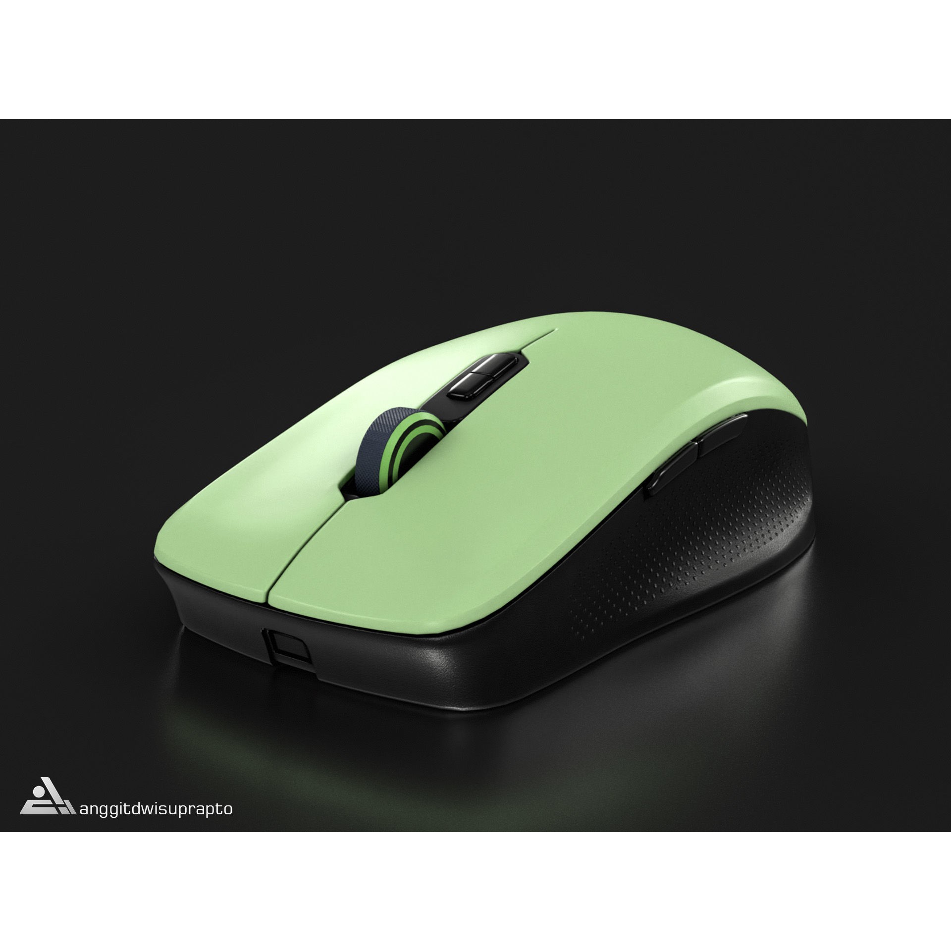 Wireless Mouse - Low-Poly Game-Ready 3D Model - View 4