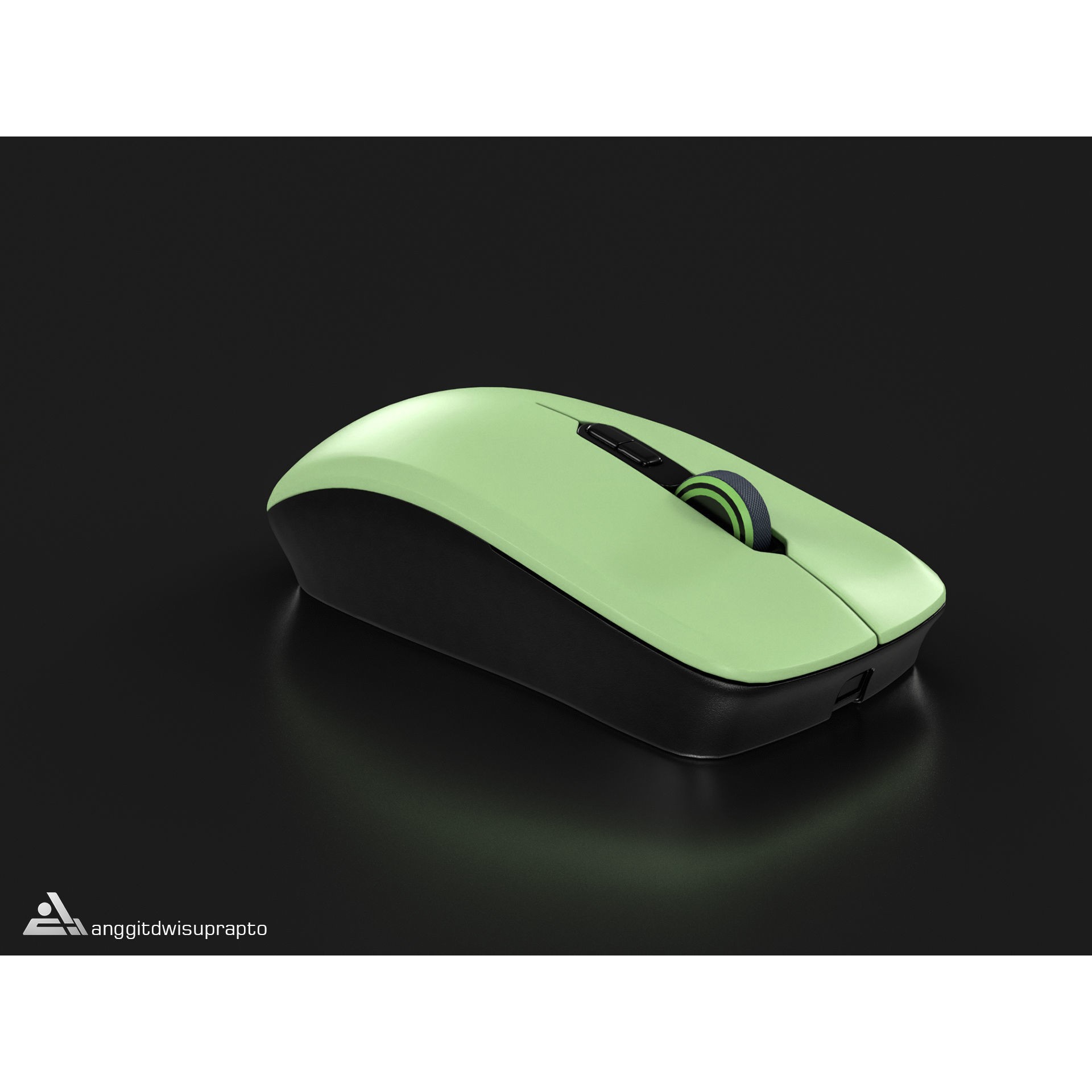 Wireless Mouse - Low-Poly Game-Ready 3D Model - View 5